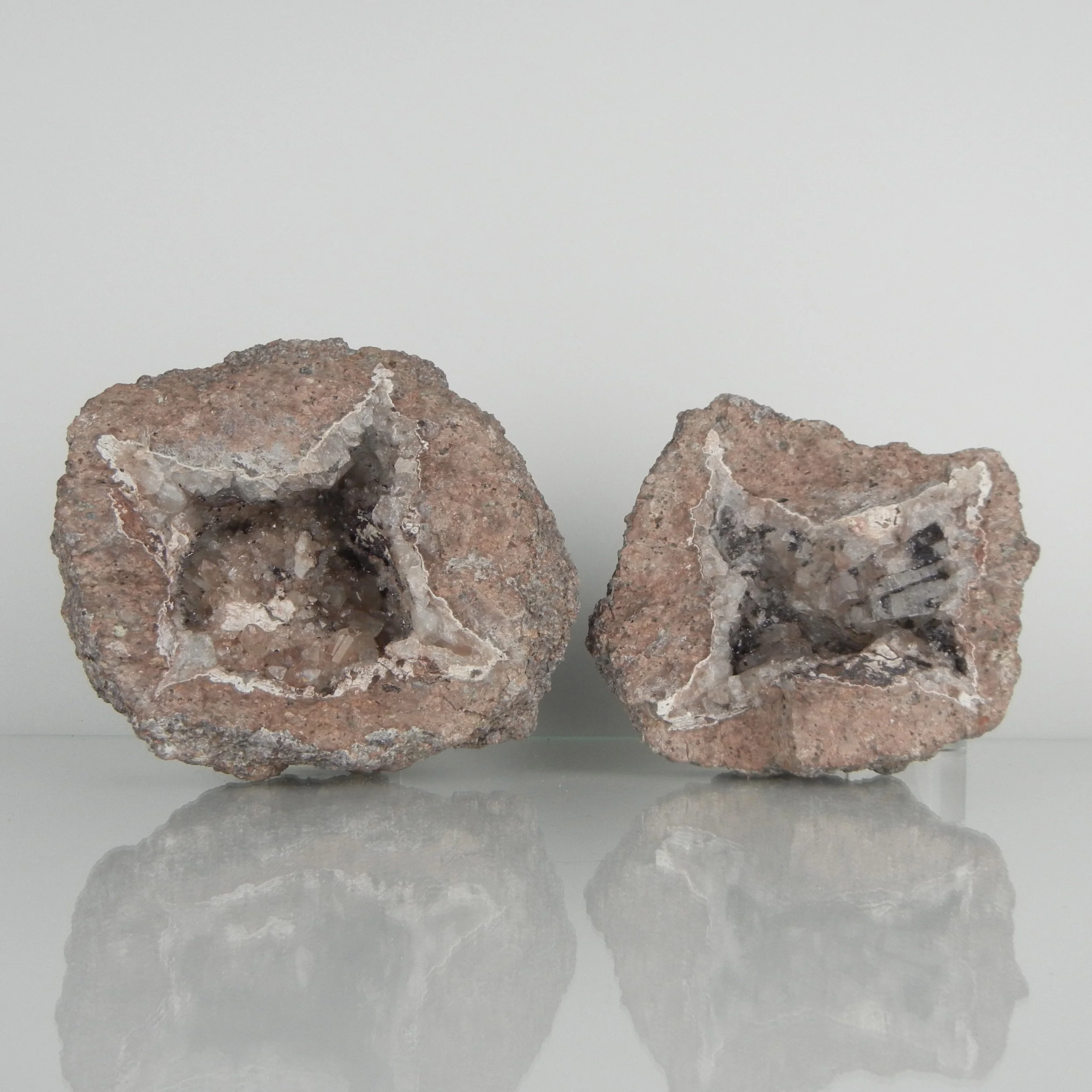 Schneekopfkugel Paar, Quarz xx, Hämatit xx | Deutschland (K5)