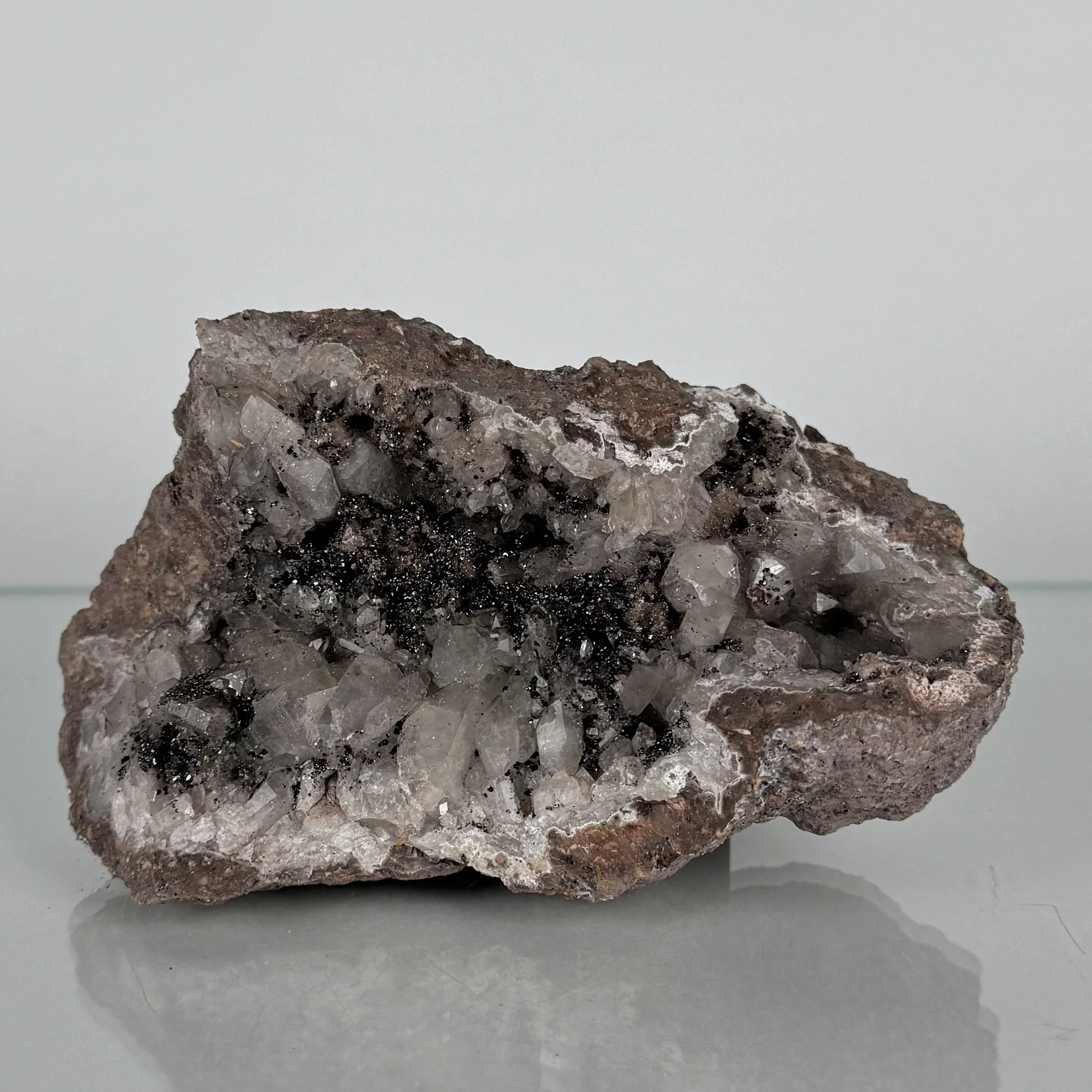 Schneekopfkugel, Quarz xx, Hämatit xx | Deutschland