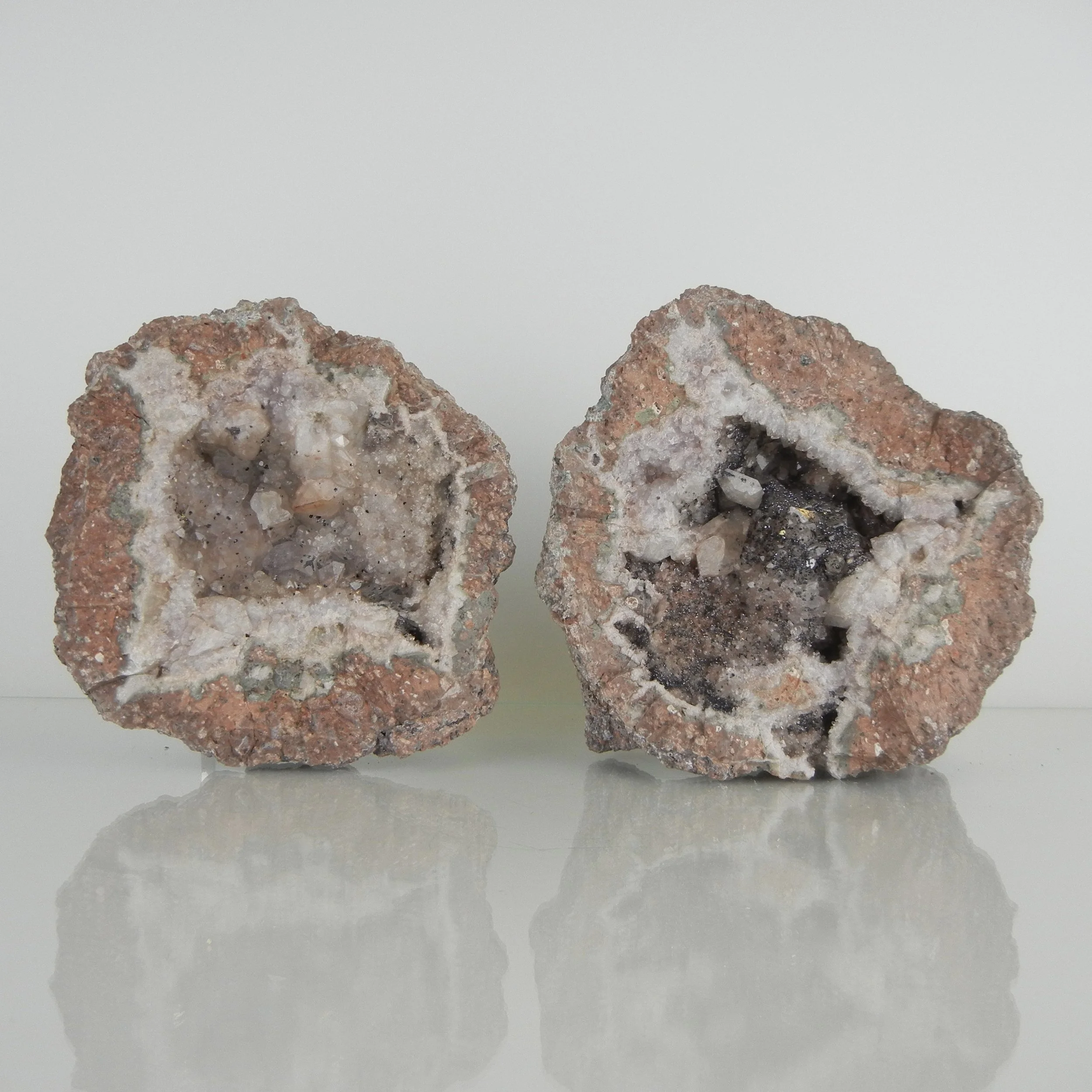 Schneekopfkugel Paar, Quarz xx, Hämatit xx | Deutschland (K4)