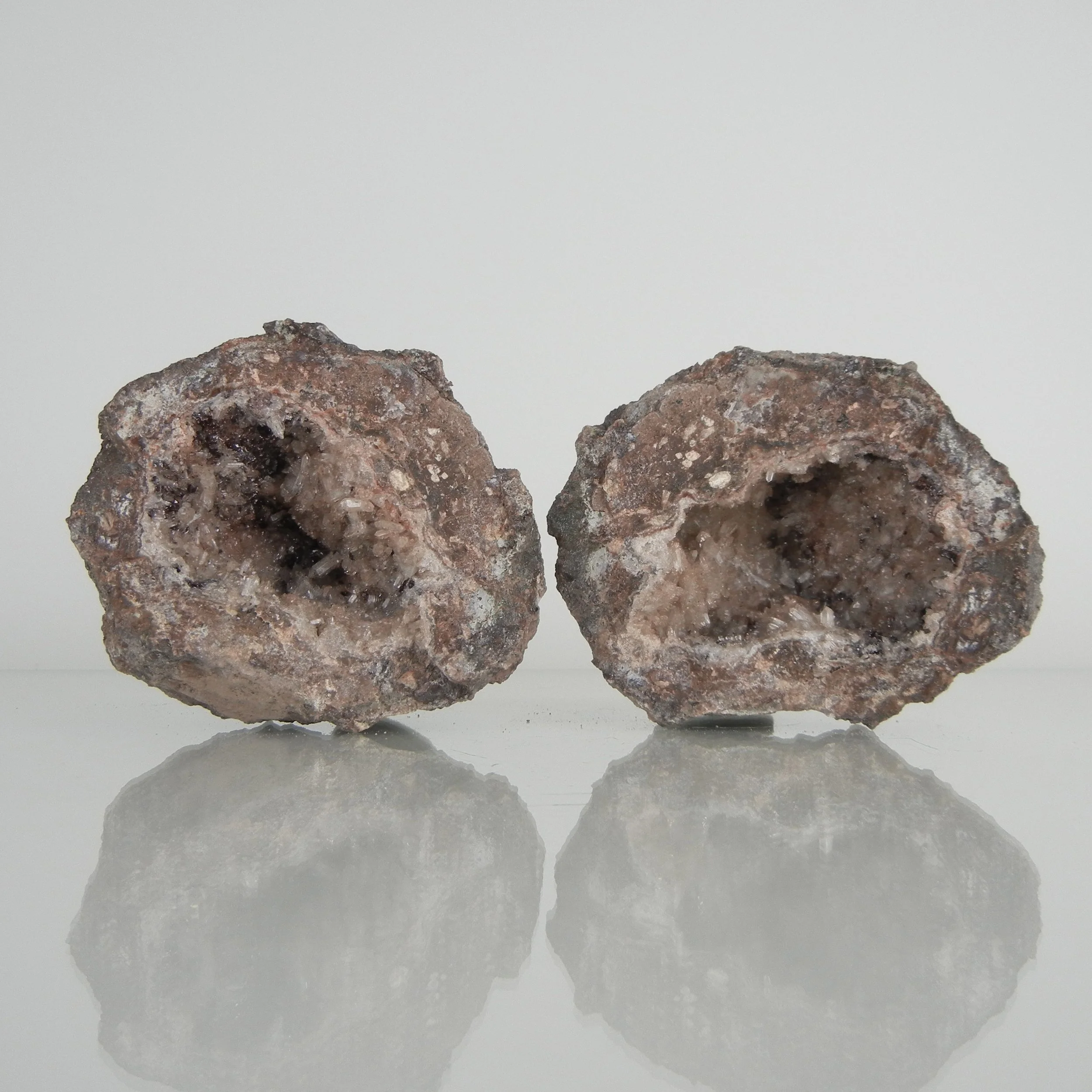 Schneekopfkugel Paar, Quarz xx, Hämatit xx | Deutschland (K6)