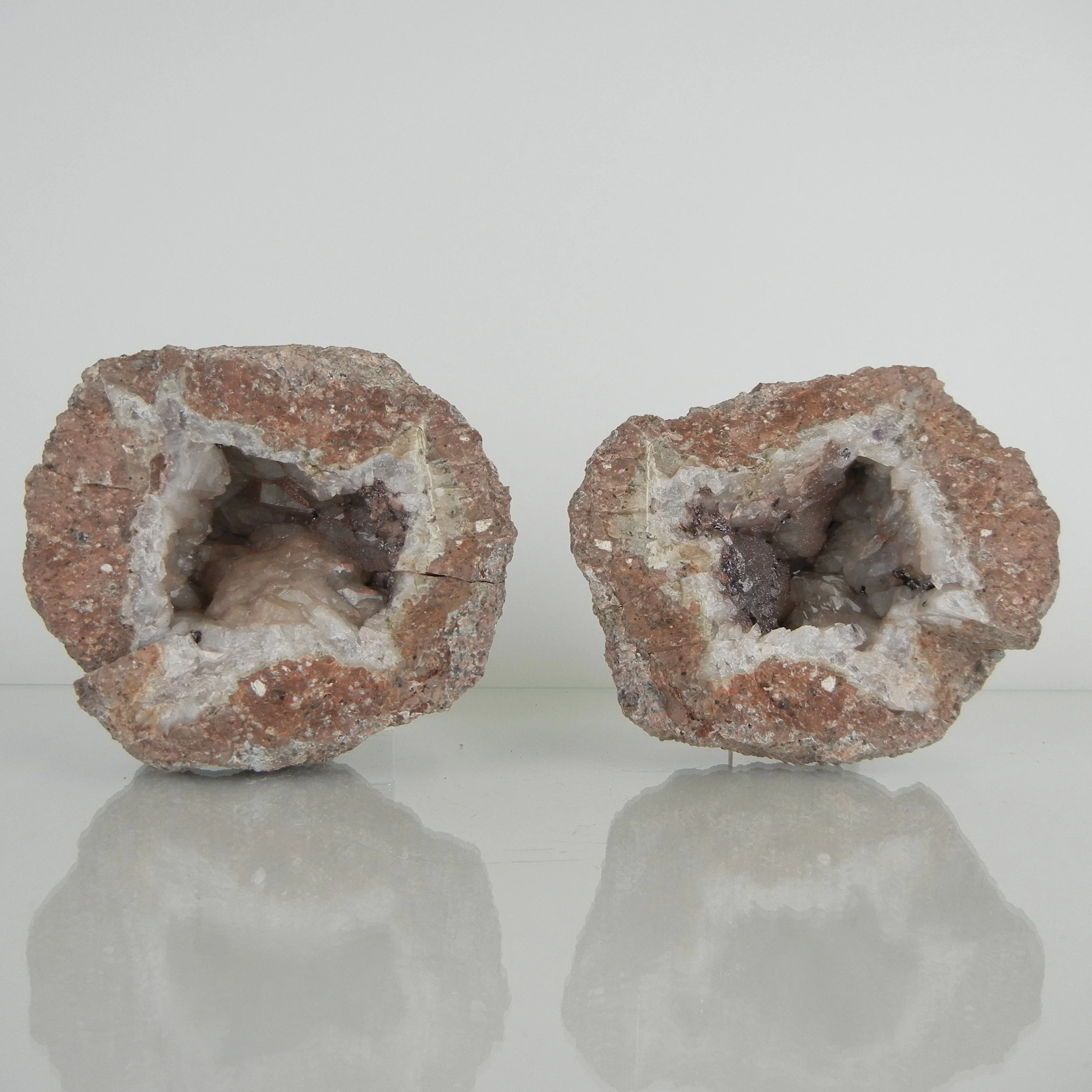 Schneekopfkugel Paar, Quarz xx, Hämatit xx | Deutschland (K3)