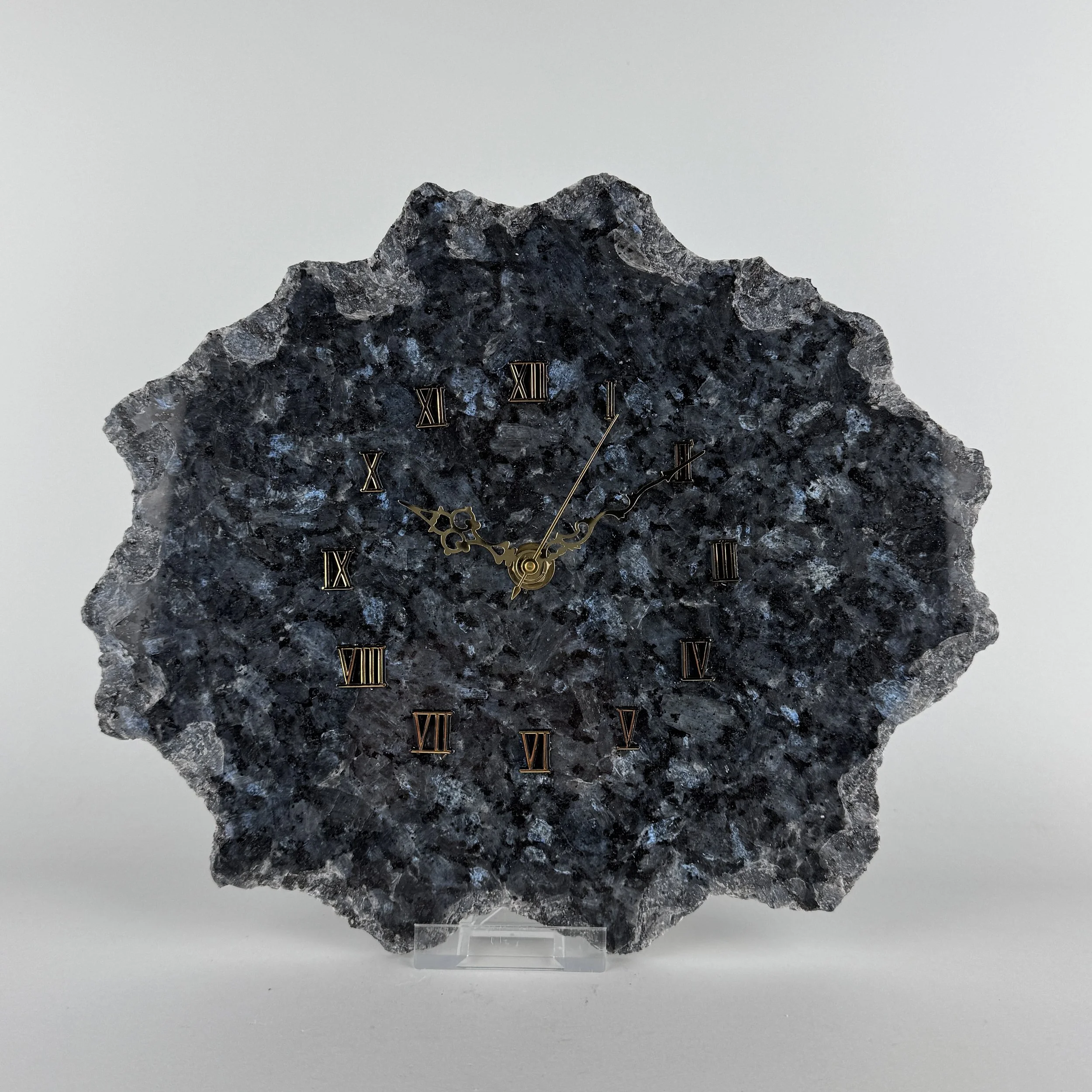 Uhr aus Labradorit | Größe: M | Ziffern: Rom