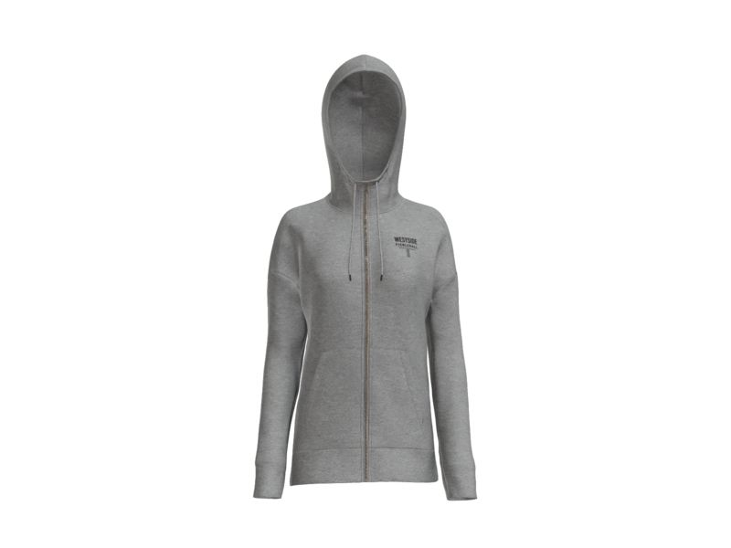 Zip Hoodie - WOMEN - Grey Front.png