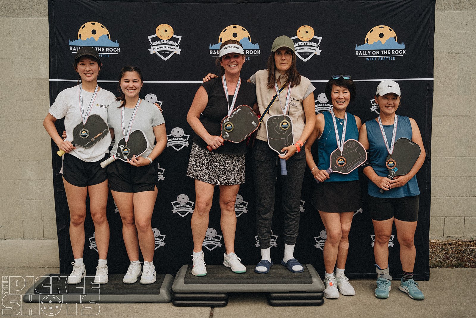 Women’s Doubles, 3.0, 16-49 (l-r) SILVER: Mary M & Diane G GOLD: Tami D & Ann L BRONZE: Joy D & Trixie X
