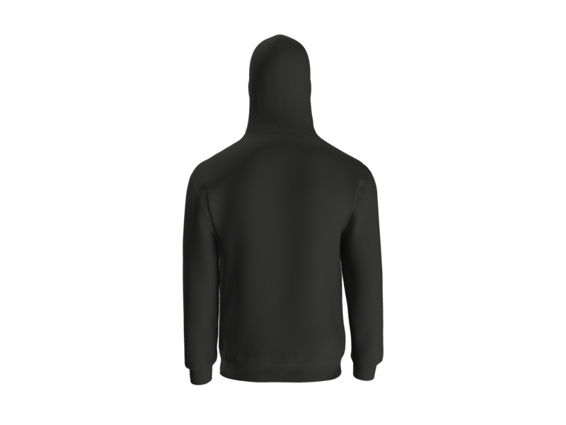 Zip Hoodie - MEN - Black Back.png