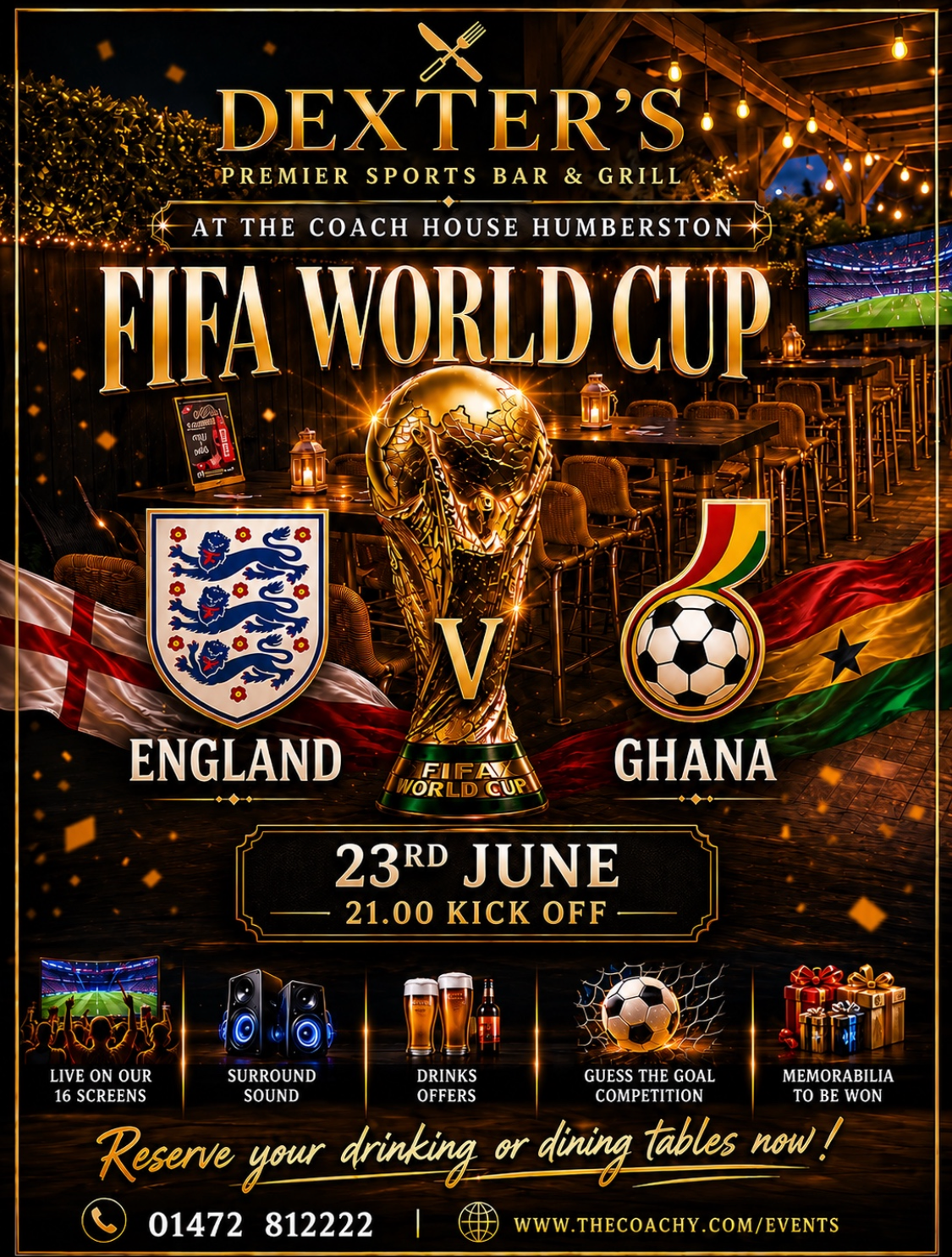 WORLD CUP ENGLAND V GHANA | TUESDAY 23RD JUNE