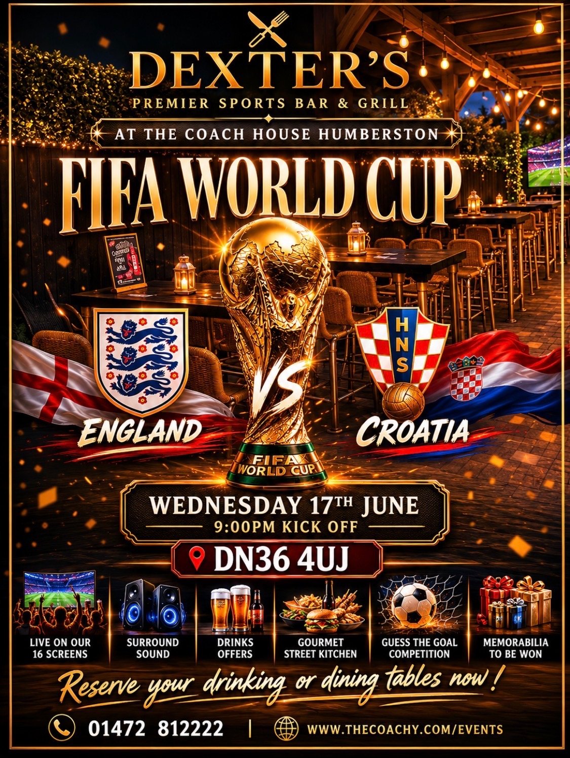 WORLD CUP ENGLAND V CROATIA | WEDNESDAY 17TH JUNE