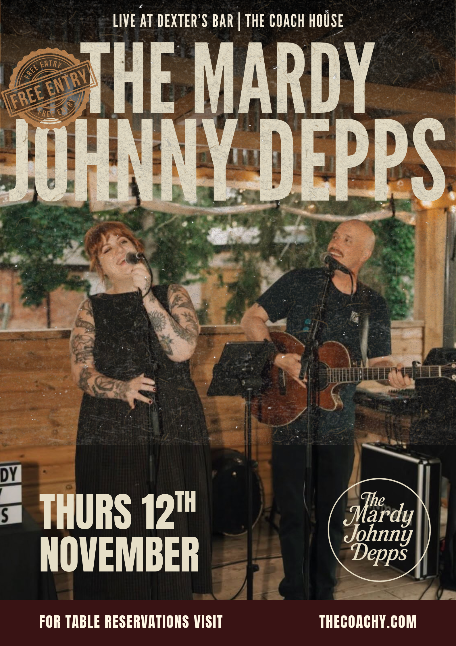 THE MARDY JOHNNY DEPPS | THURS 12TH NOV