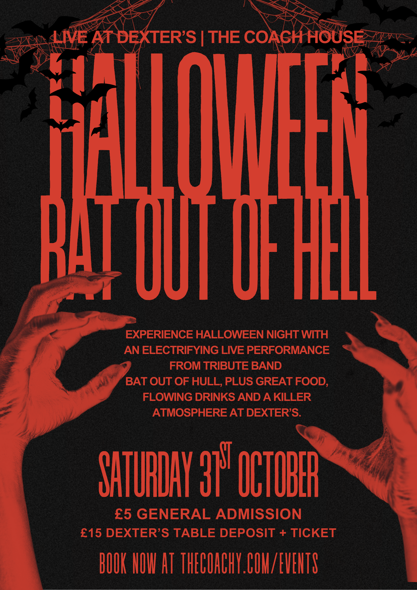 BAT OUT OF HELL | SAT 31ST OCTOBER