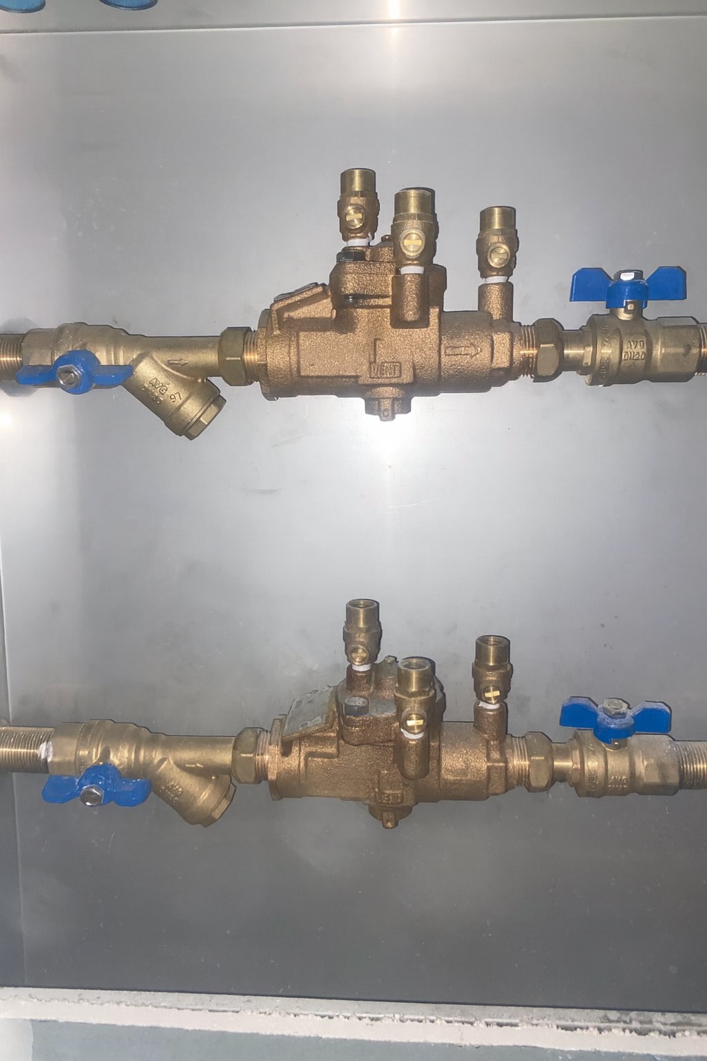 Brass backflow prevention valves