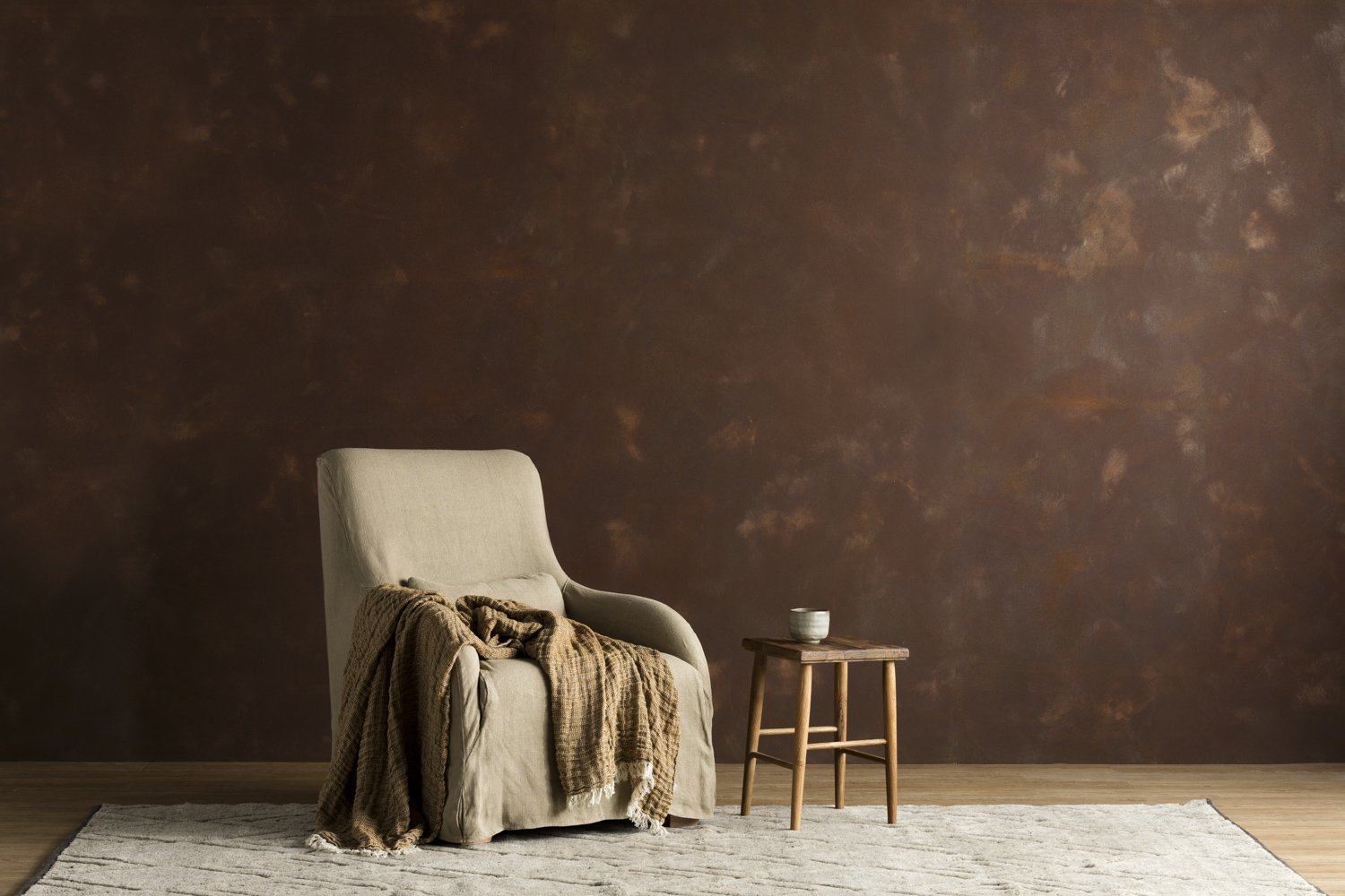 ‘Slow Life’ a rustic feel with copper and rust shades.