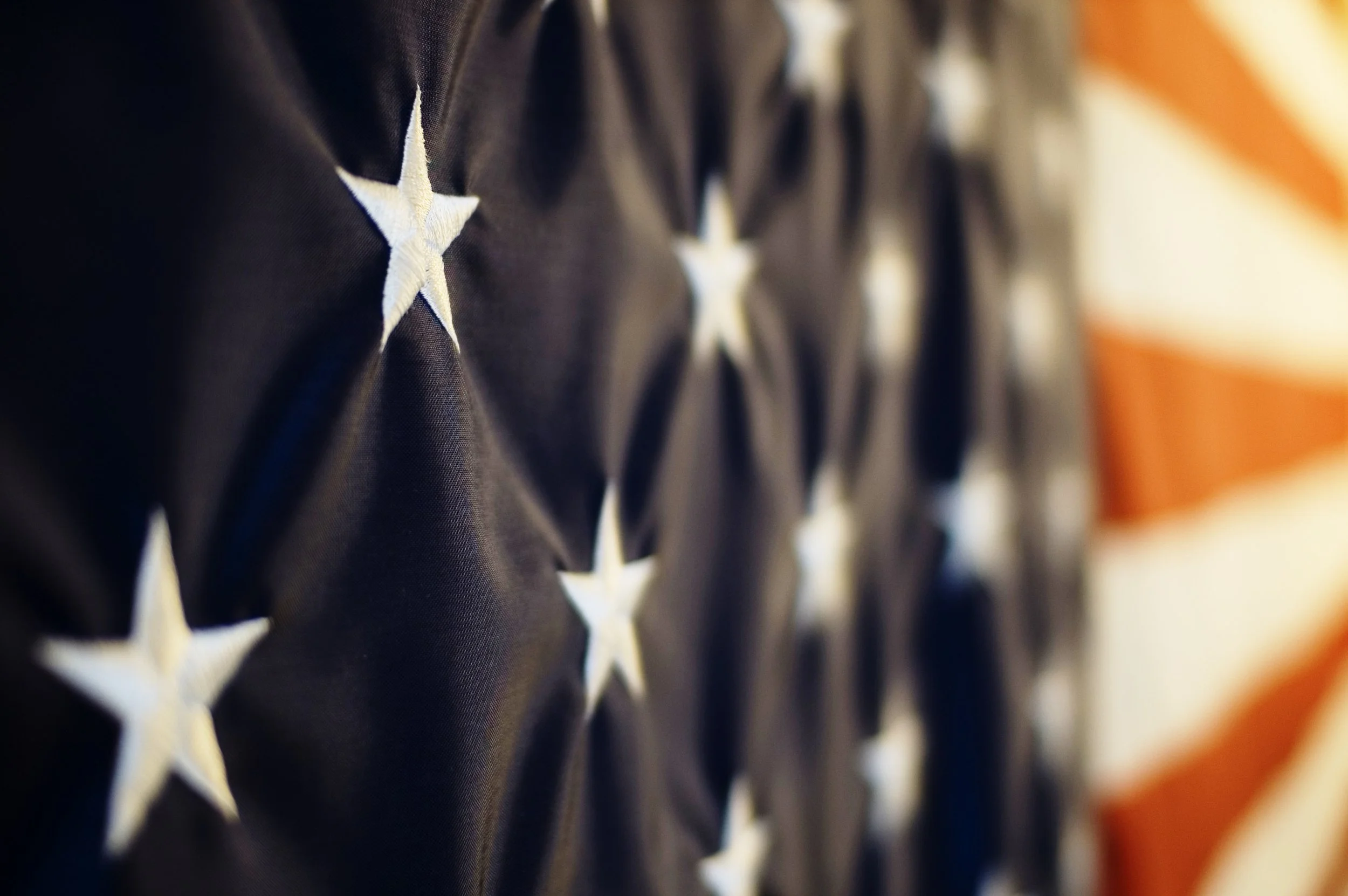 American Flag closeup image