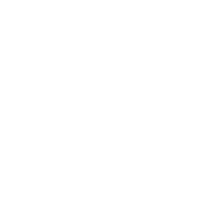 White line drawing of a hillside with five trees on top and curved lines representing the terrain against a black background.