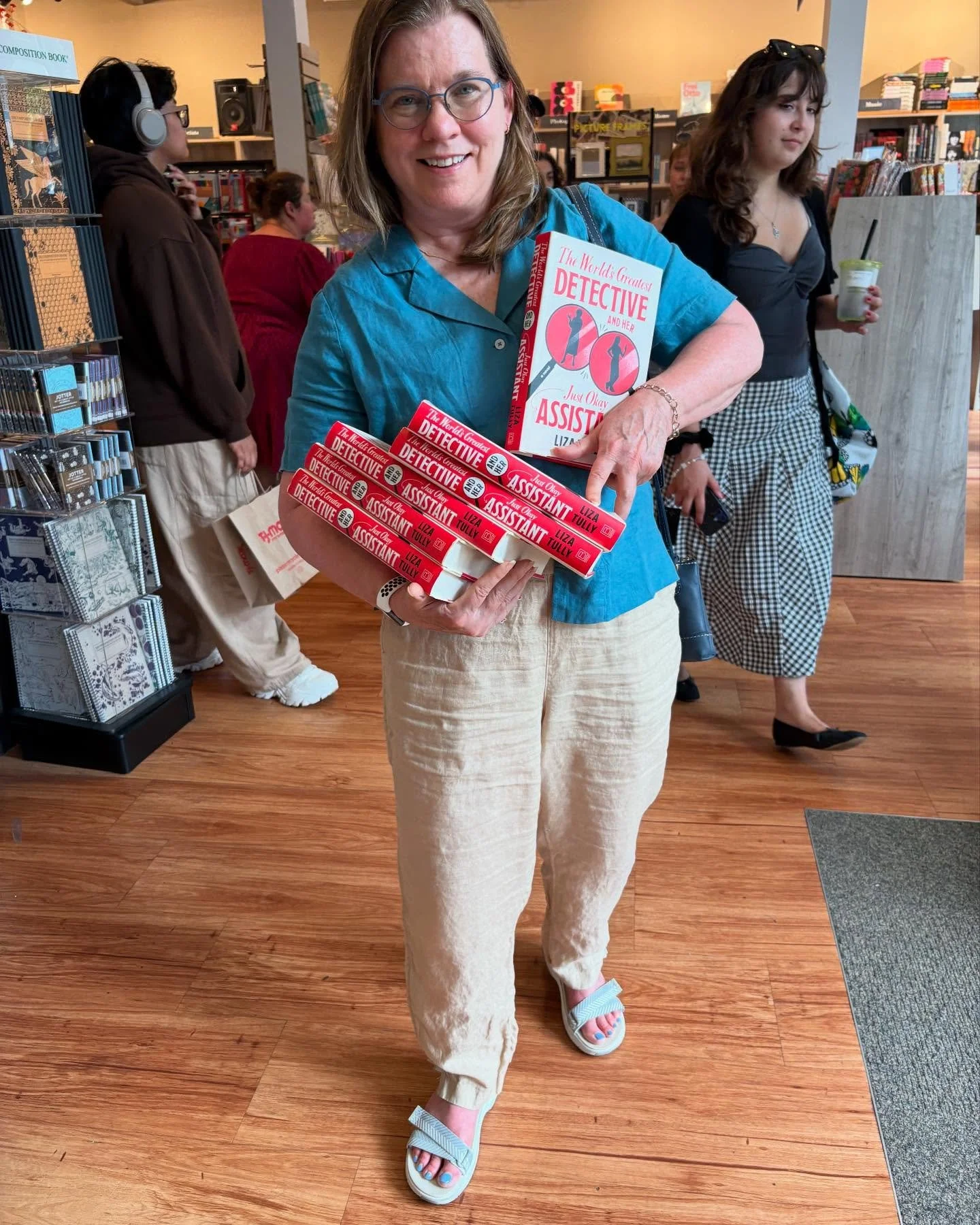 One day till publication! And I&rsquo;m signing books at the fabulous @brooklinebooksmith  which is not only my local bookstore but also happens to be one of the best bookstores anywhere. Lucky me! #berkleypub #theworldsgreatestdetectiveandherjustoka