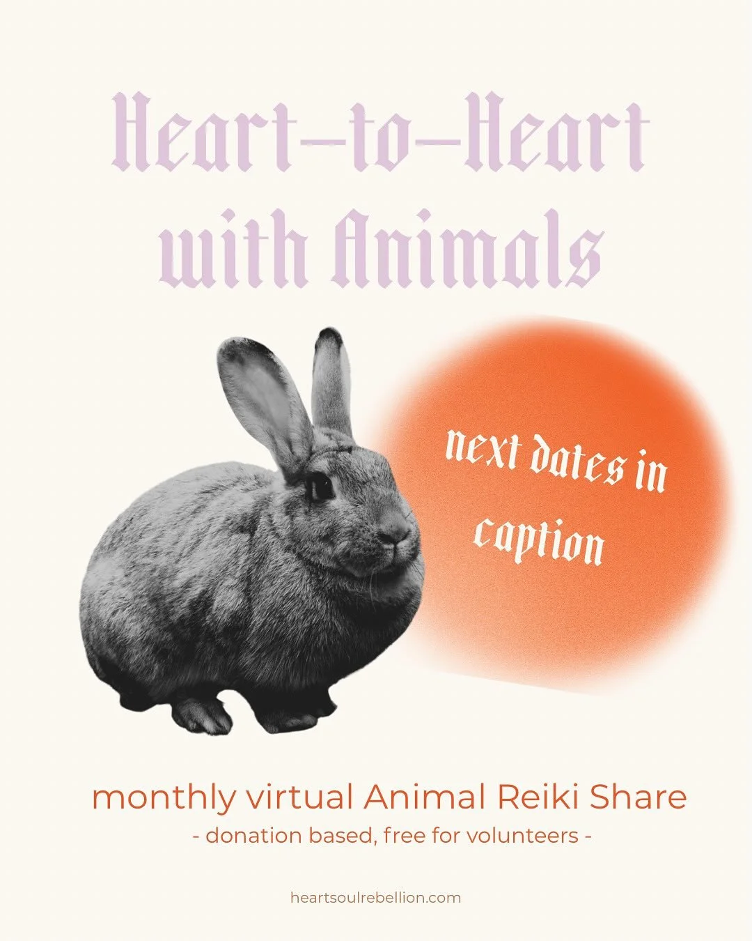 NEXT ONE: September 25th, 9pm EEST/11am PST on Zoom

Join me for my monthly Reiki share 
focused on healing for the animal(s) you love 🐾💜. 

Whether they want to snuggle up on your meditation pillow or simply enjoy the energy from afar:
 we&rsquo;l