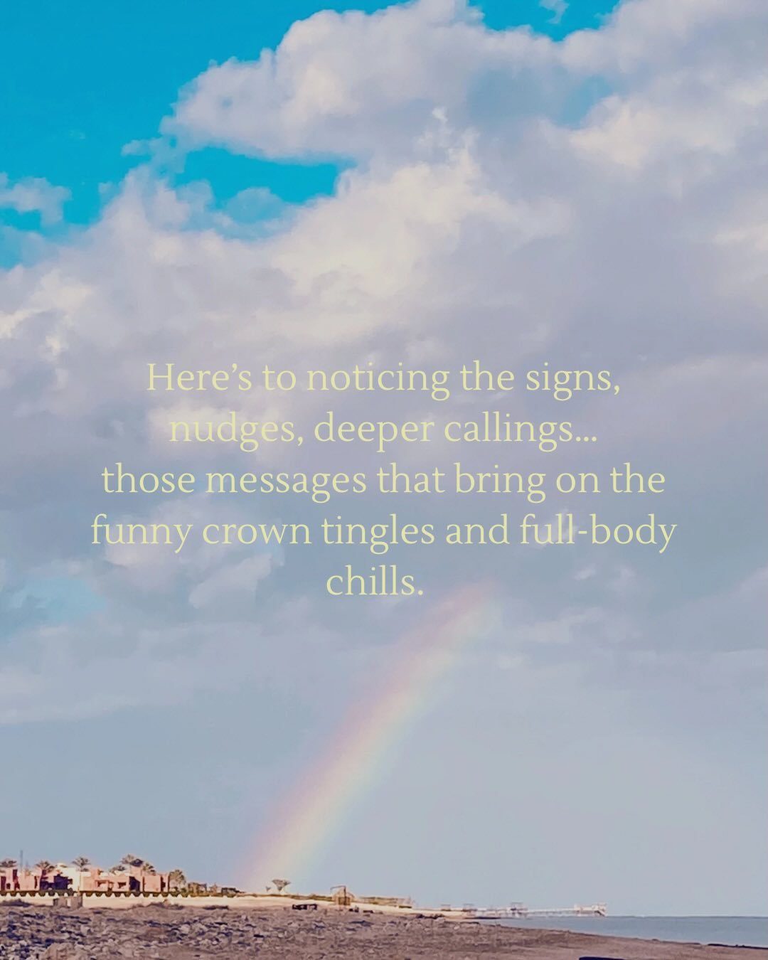 🌈 One thing you need to know about me is that I LOVE a good sign from spirit. And this exact rainbow showed up on the day I said yes to something I&rsquo;d been tiptoeing around for over a year. (Or maybe even longer.)

The last week saw me make a r