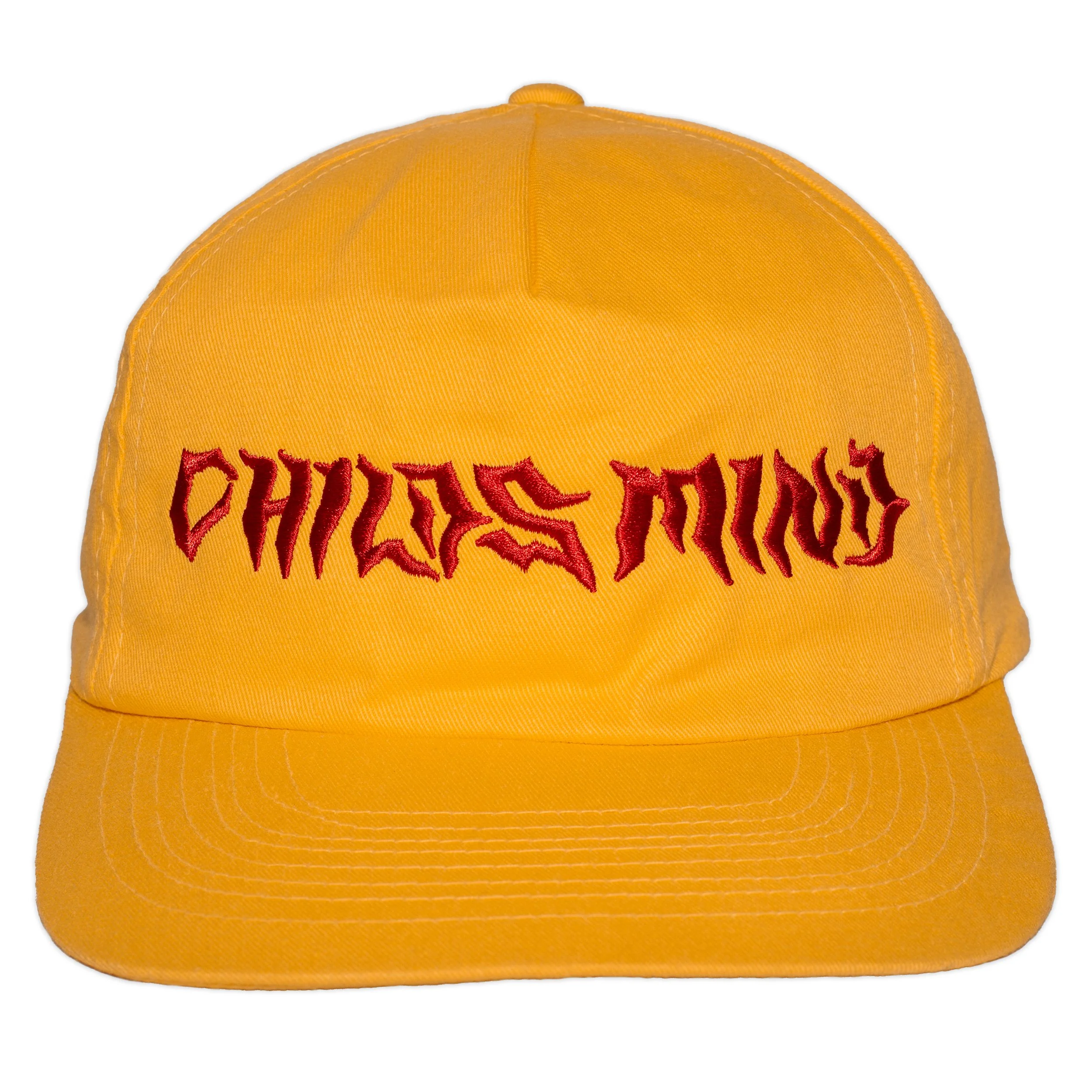 CHILDS MIND Classic Logo Red on Yellow Beater Cap