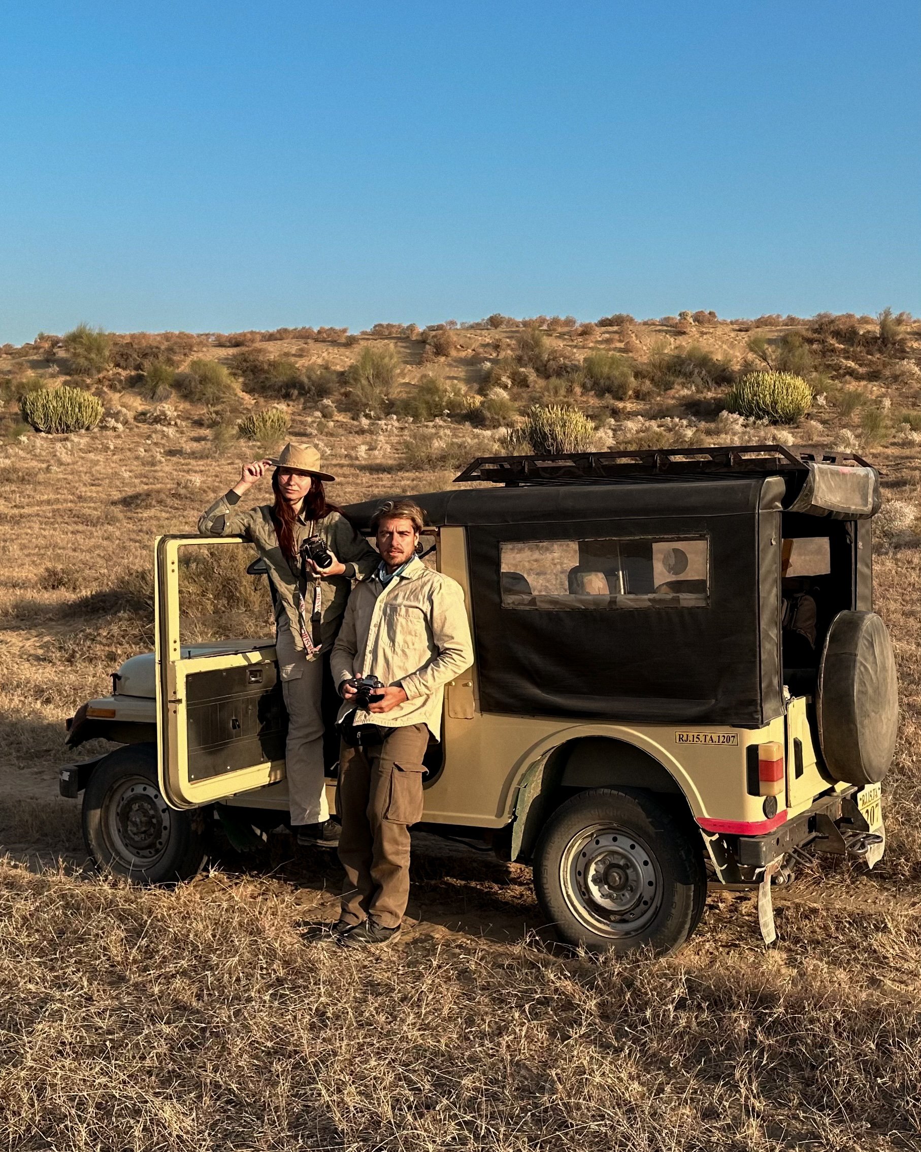 Founders of Yutori, during their trip in India, desert of Thar
