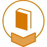 Icon of a book within a circle symbolizing our library of free and premium resources to help boost innovation.