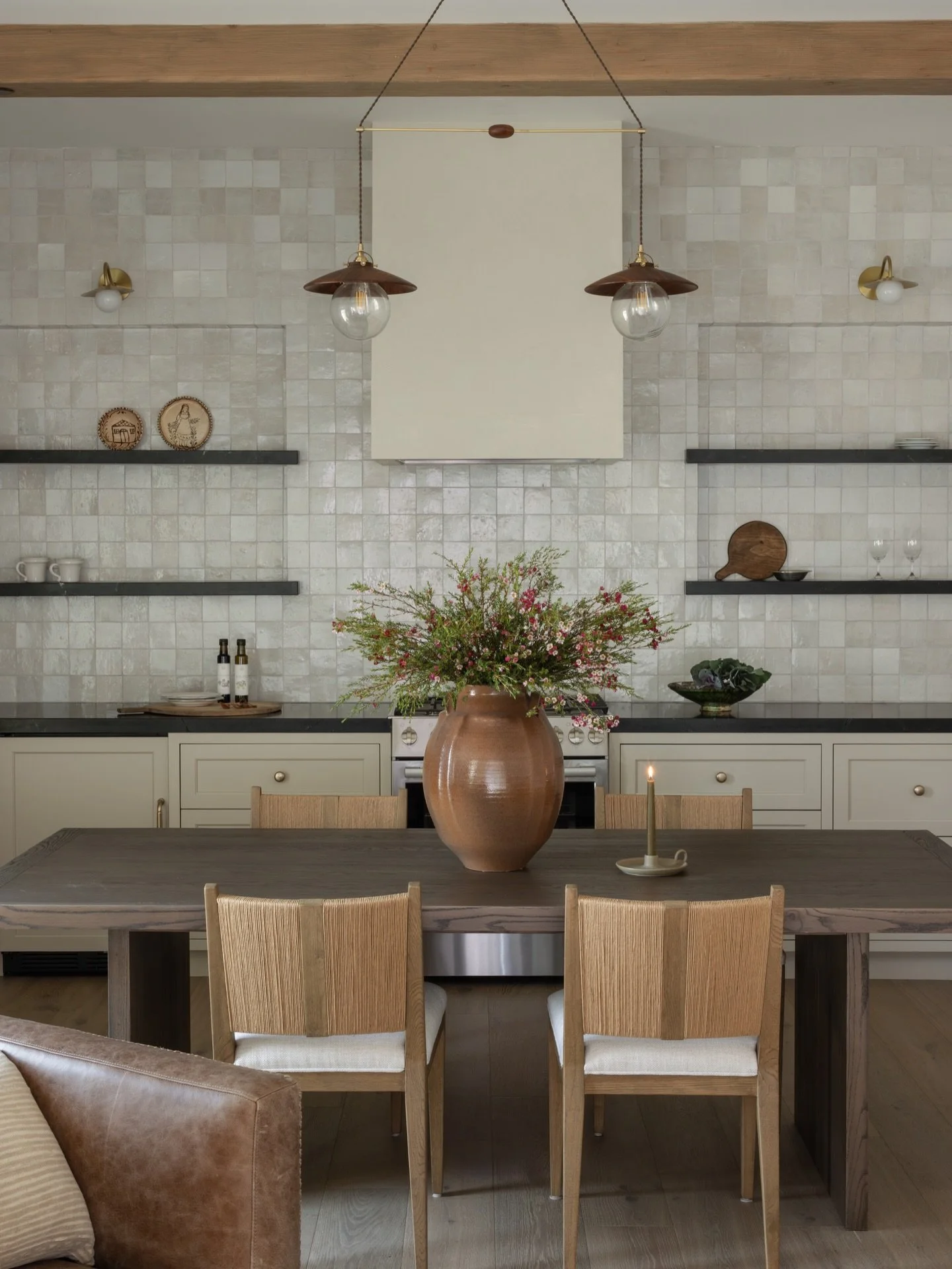 The perfect ADU kitchen. Comfort, warmth and high function.