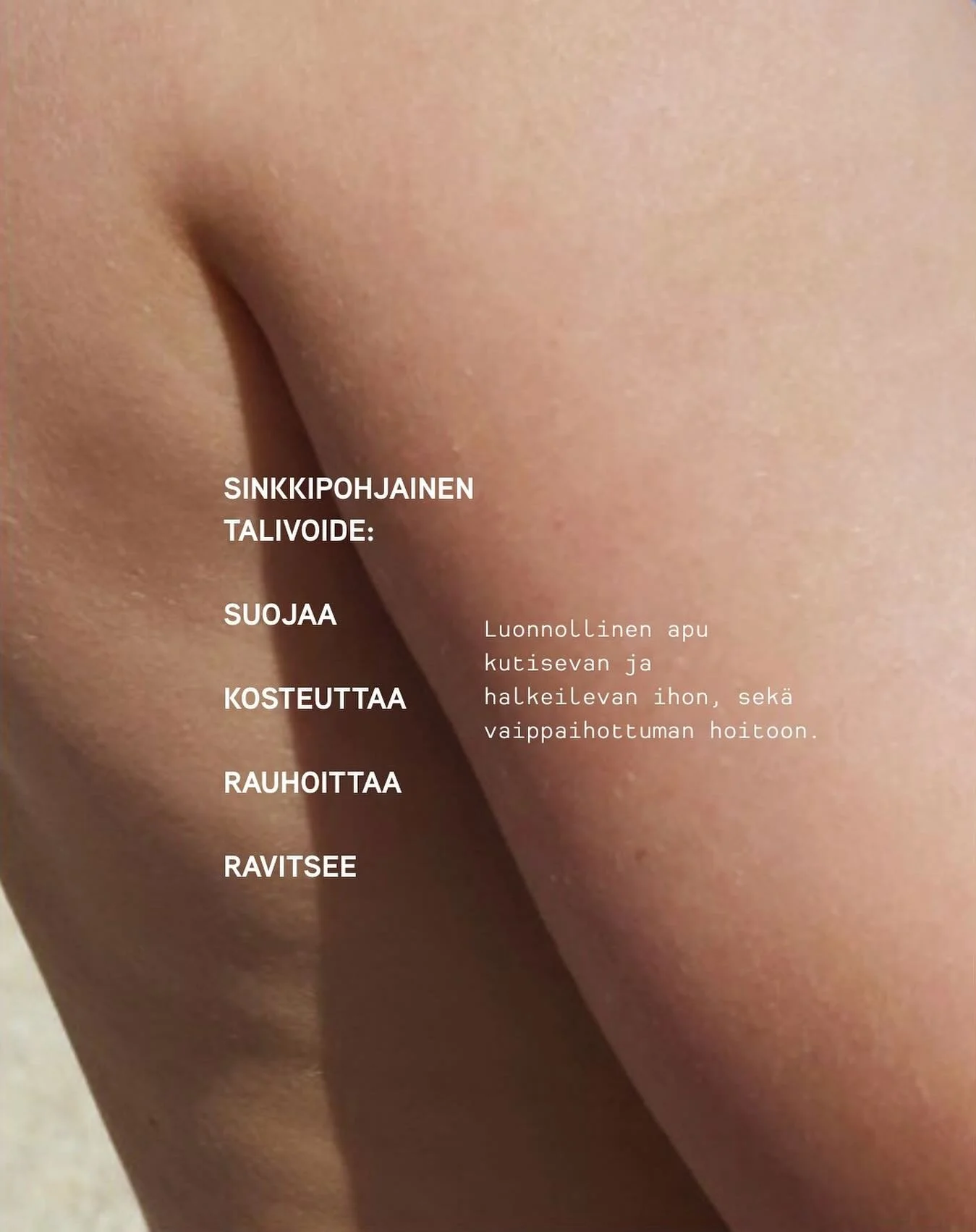 Tiesitk&ouml;, ett&auml; Tallow aurinkovoiteemme soveltuu ihanteellisesti k&auml;ytett&auml;v&auml;ksi my&ouml;s sinkkivoiteena?

🌱 Luonnollinen sinkkioksidi on erityisen hy&ouml;dyllinen halkeilevan, kutisevan ja vaurioituneen ihon hoidossa ja sopi