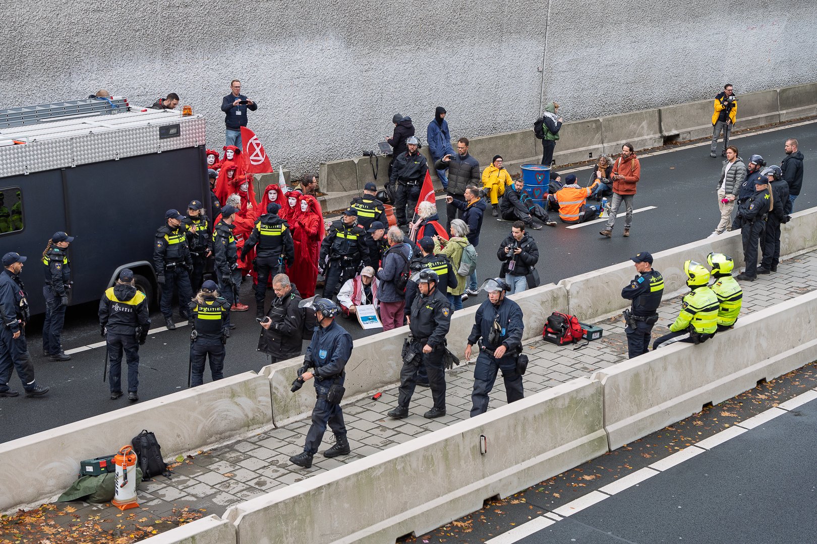 Stop_fossiele_subsidie, bezetting A12 door XR