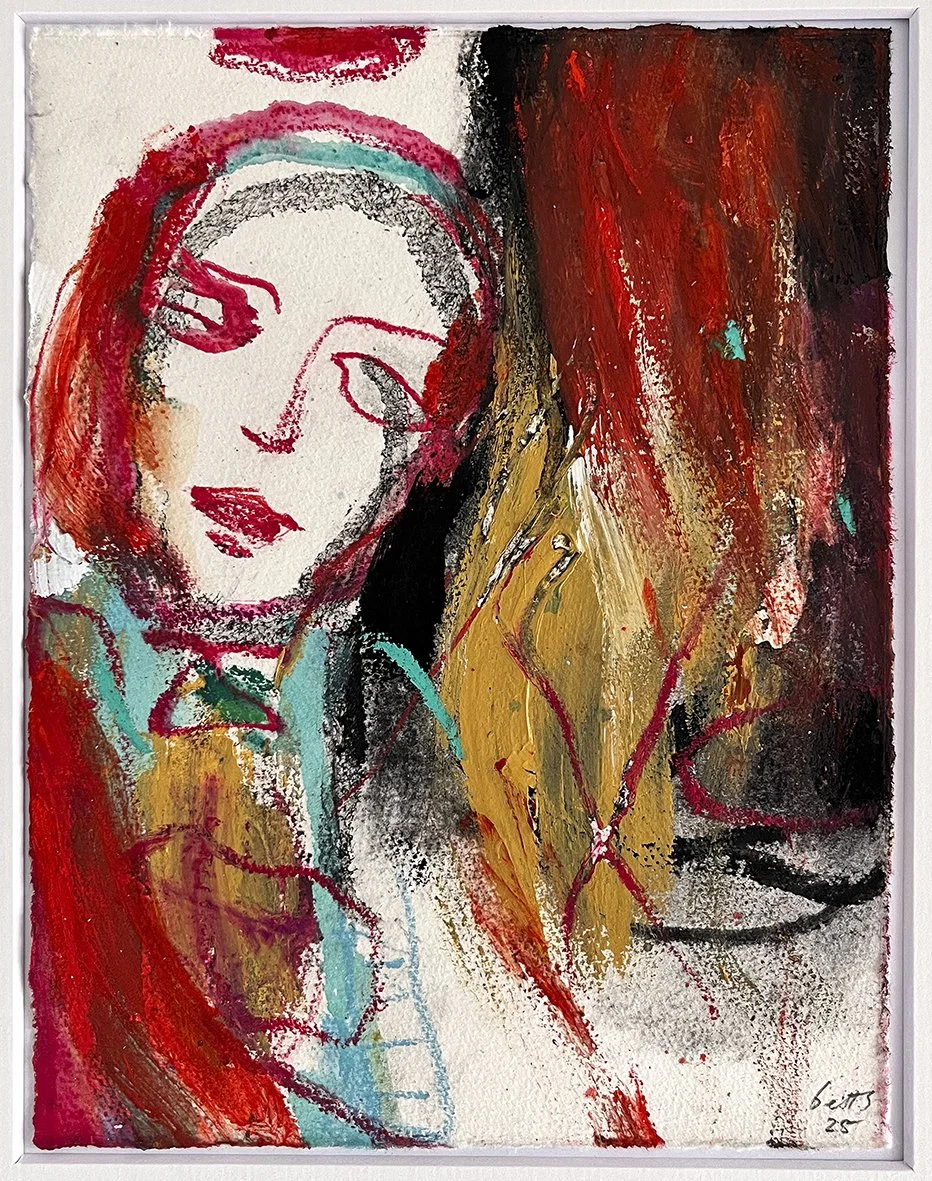 ‘Appear’
2025 . 22 x 16.5cm . Mixed medium on etching paper . mounted, not framed.
£200