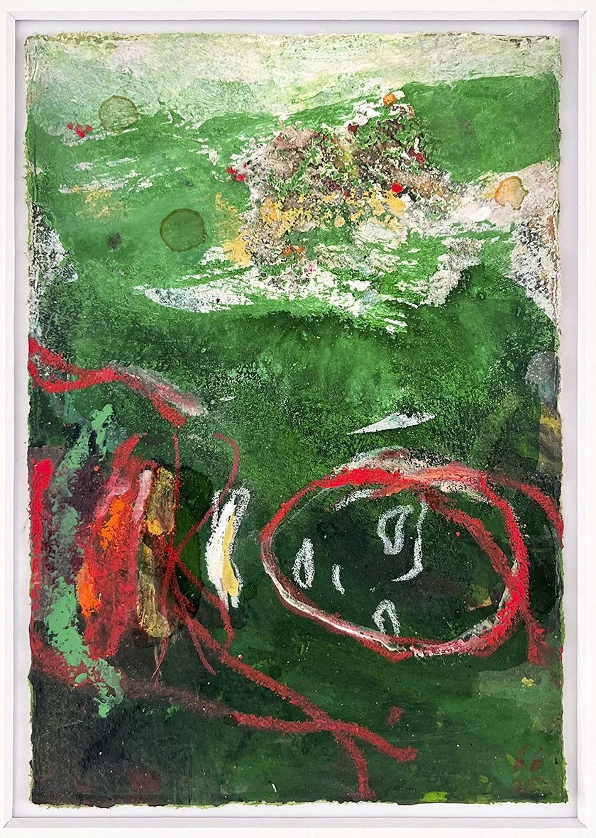 ‘Thesis’
2025 . 17 x 12cm . Mixed medium on etching paper . mounted, not framed.
£200