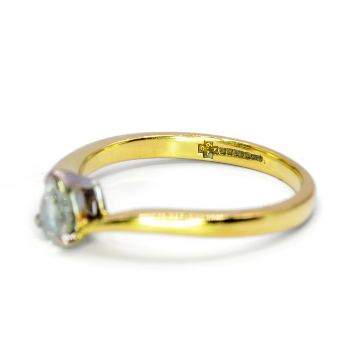 Pear Cut Diamond Wave Solitaire Ring Jacksons Jewellers 3.jpg