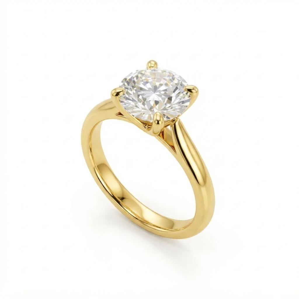 Bespoke Gold Solitaire Engagement Ring.jpeg