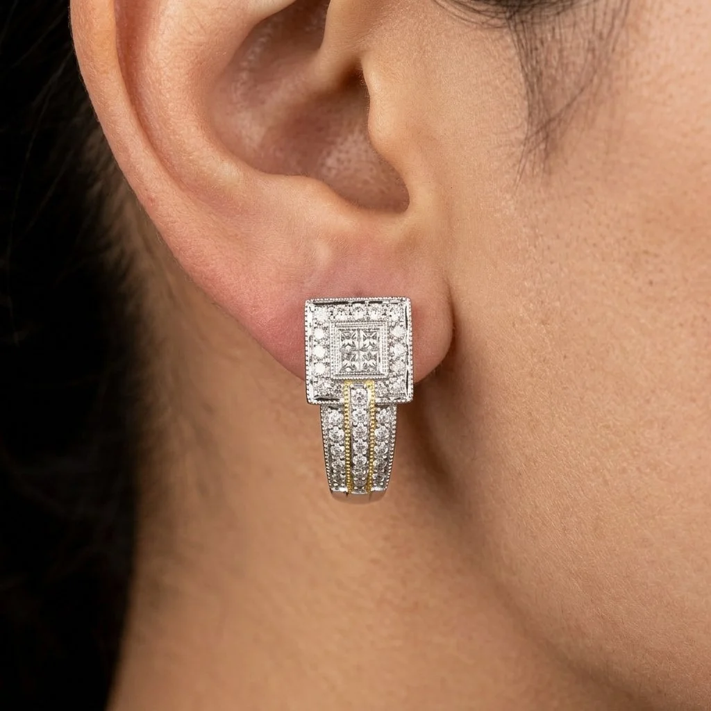 18K Two-Tone Gold Diamond Huggie Hoop Earrings.jpeg