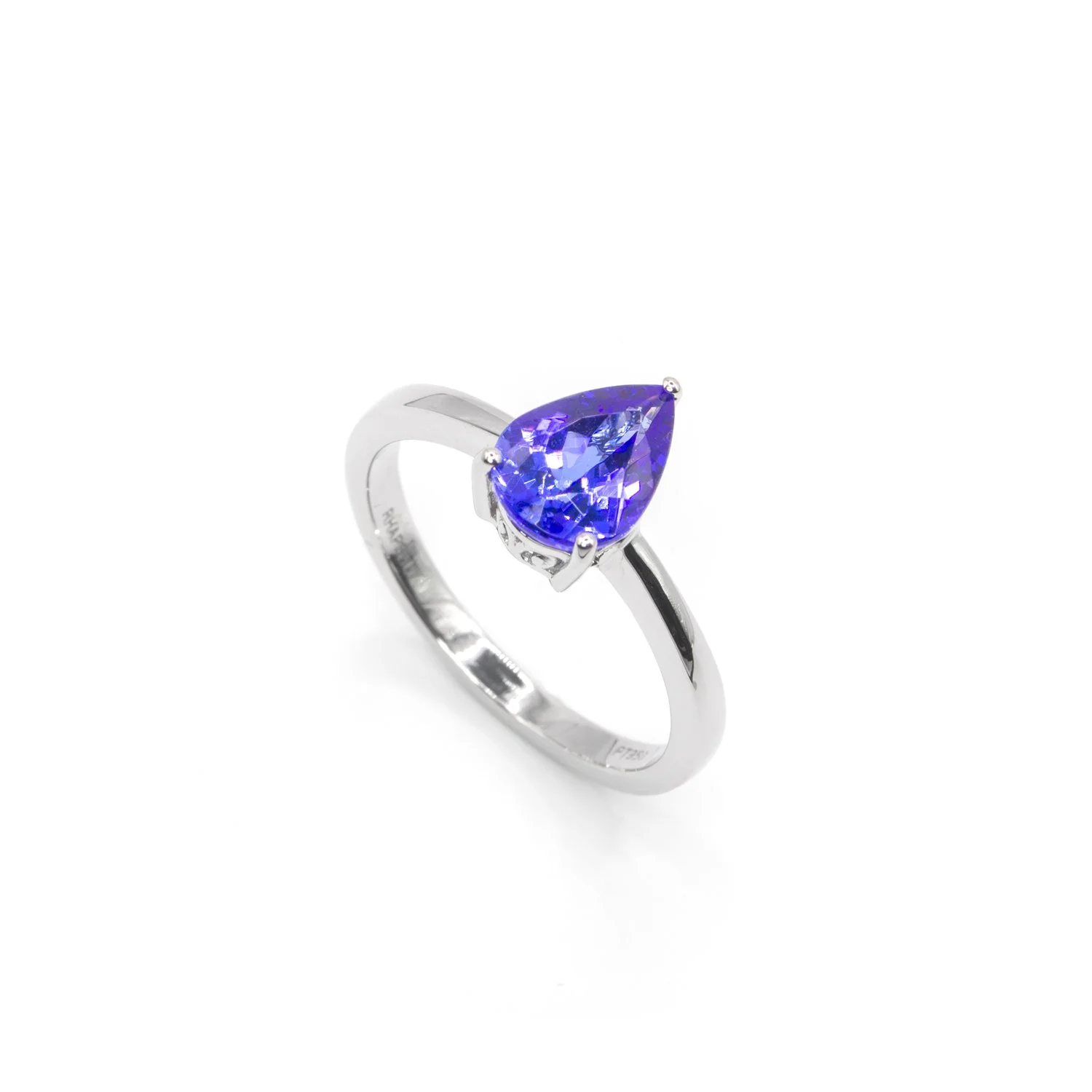 Rhapsody Pear Cut Tanzanite Platinum Ring