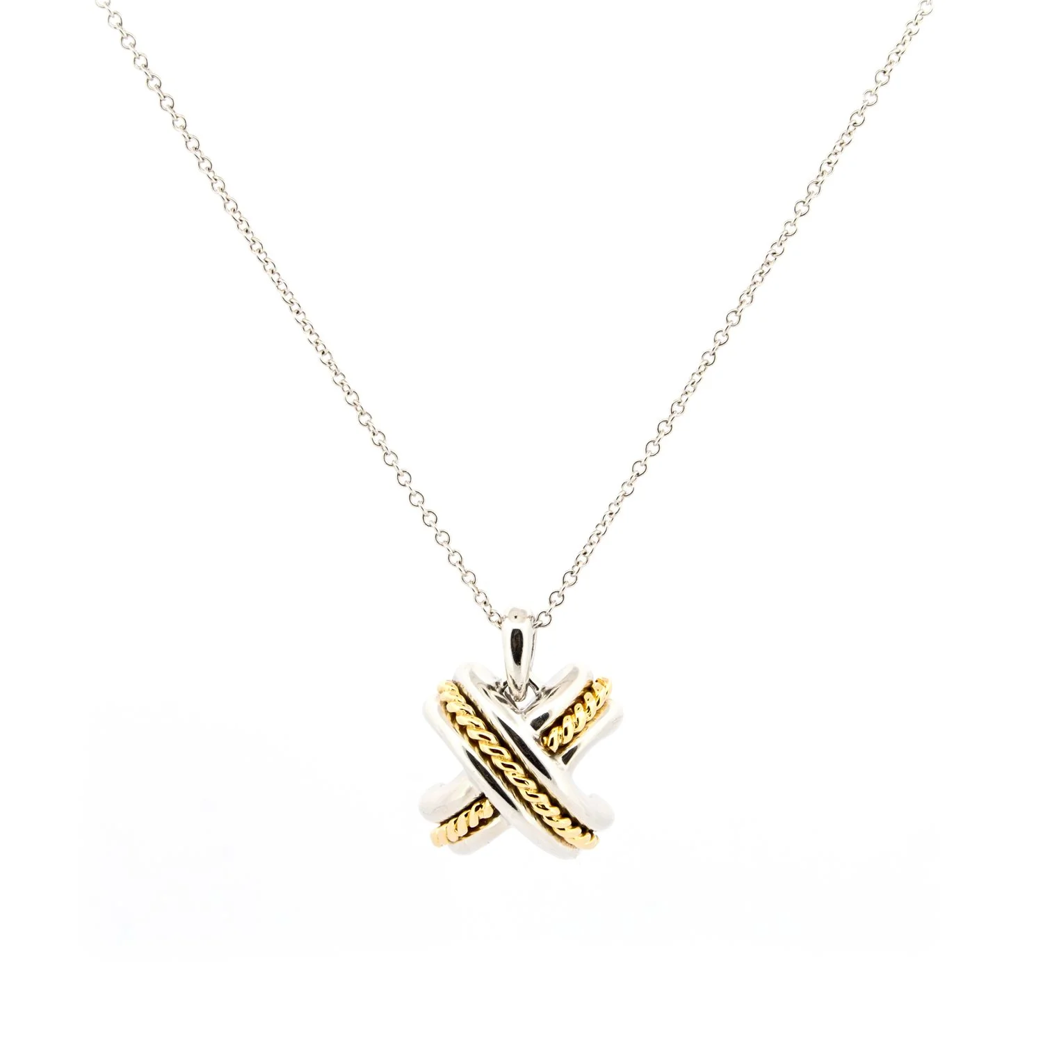 Tiffany & Co. Signature "X" Cross Pendant Necklace
