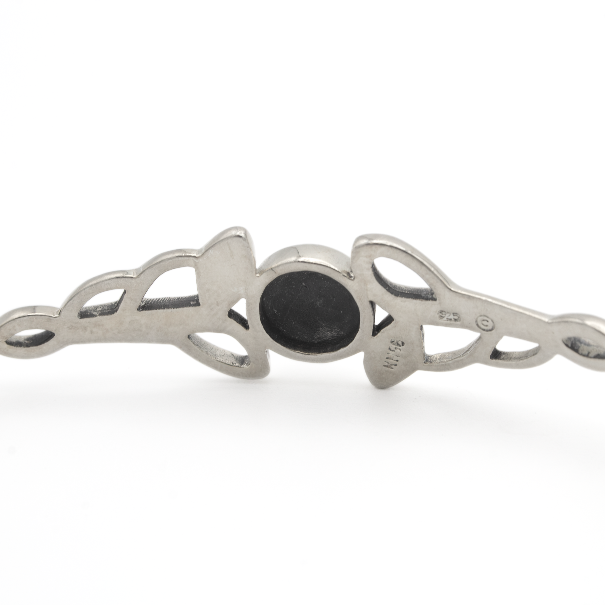 Kit Heath Sterling Silver Rose Hook Bangle KH96.png