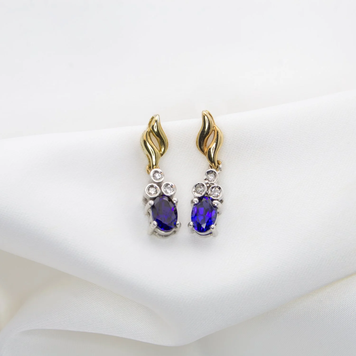 Sapphire & Diamond Drop Earrings Jacksons Jewellers.jpg