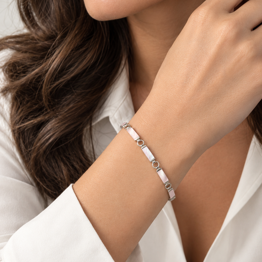 Elegant Silver Mother of Pearl Bracelet.png