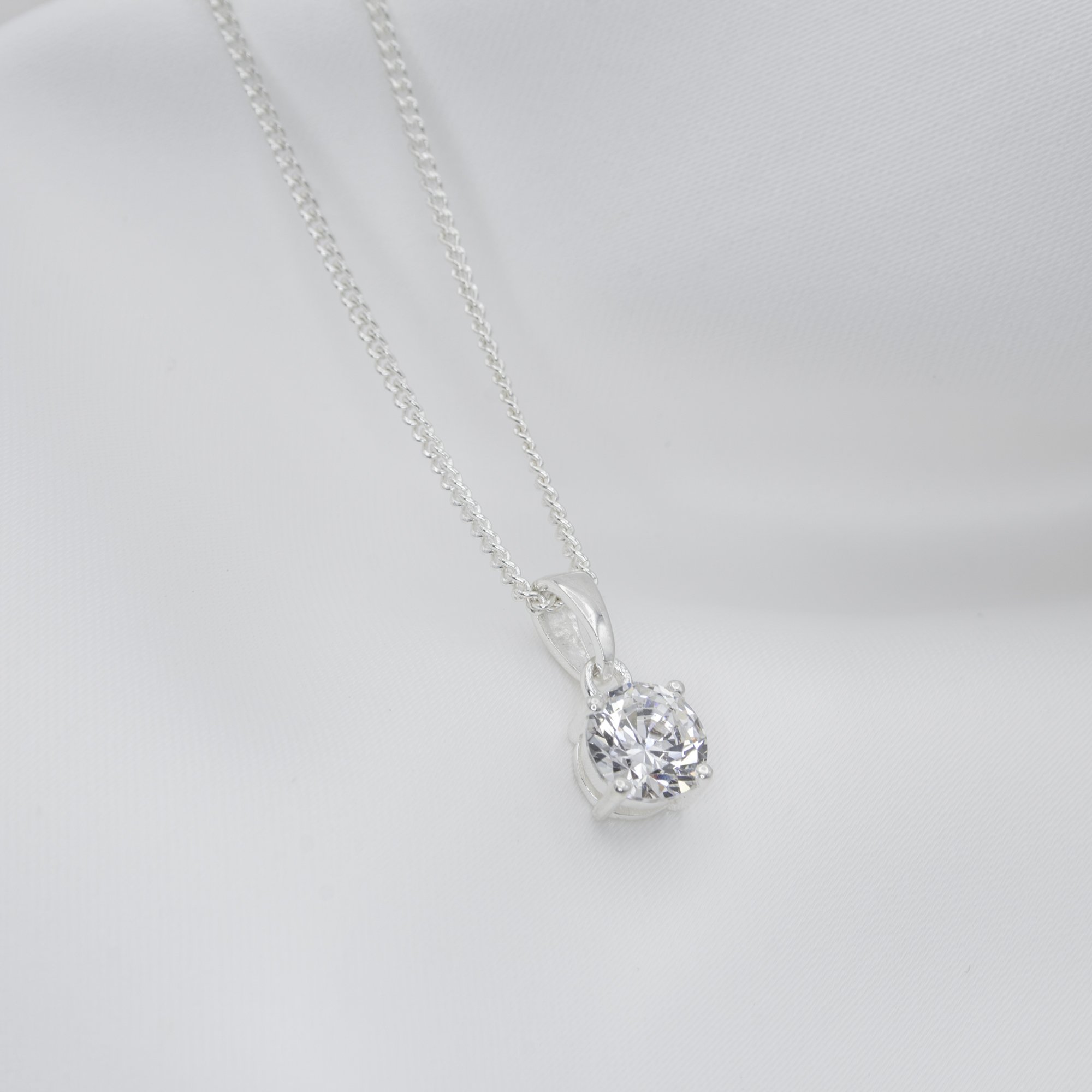Solitaire Pendant Necklace in Silver.jpg