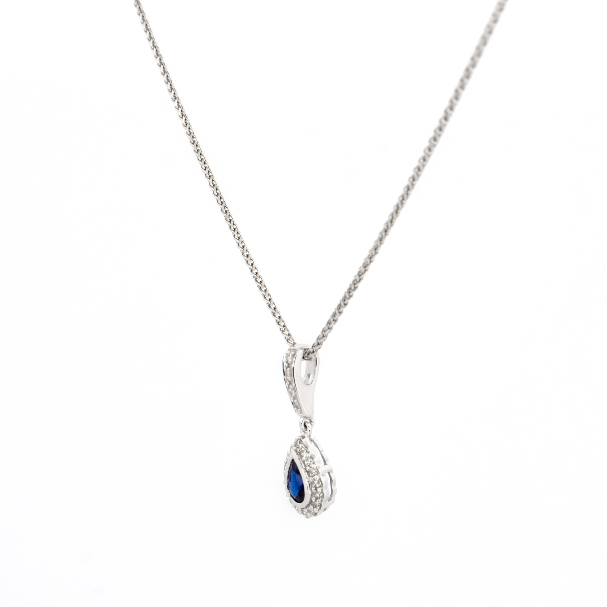 Sapphire & Diamond Halo Drop Necklace.png