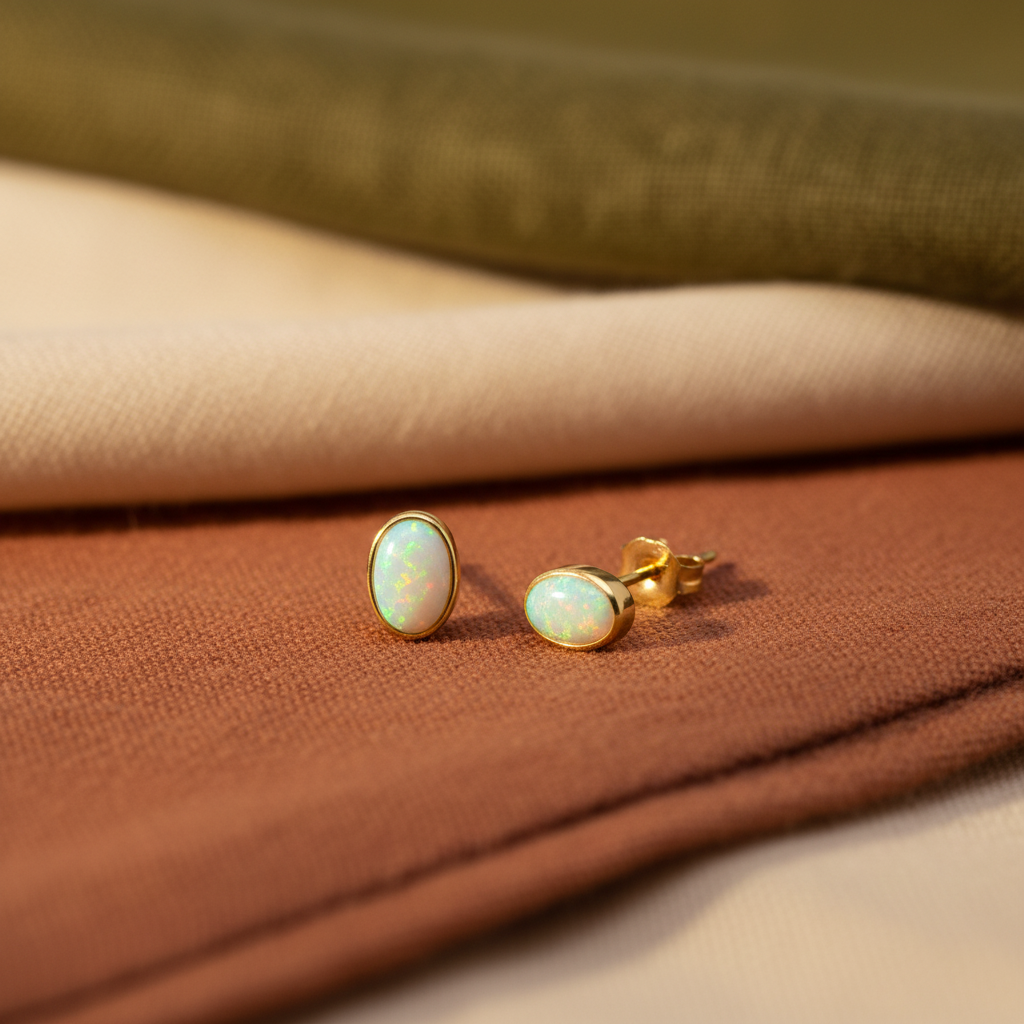 Gold Oval Opal Stud Earrings.png