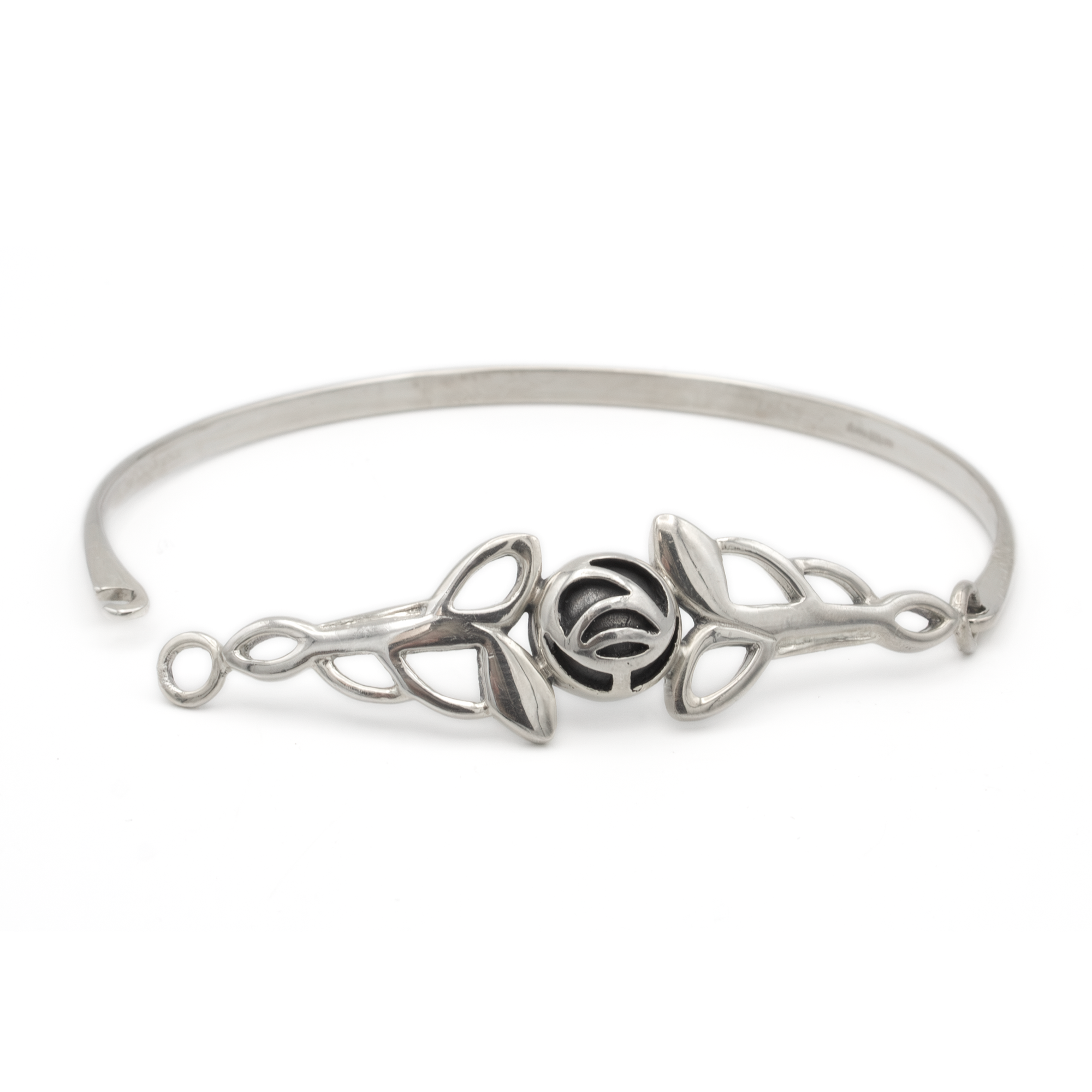 Kit Heath Sterling Silver Rose Hook Bangle.png