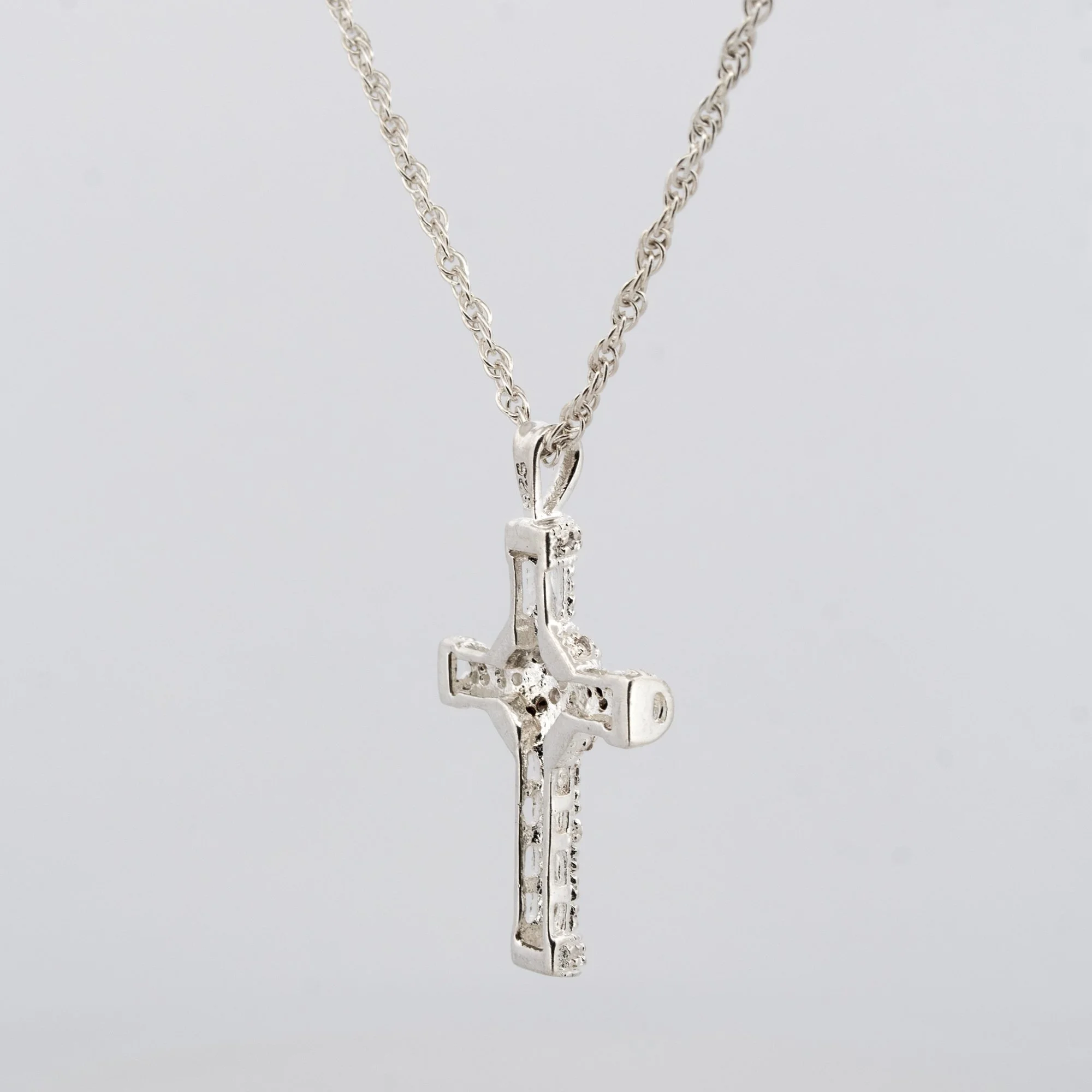 Silver Gem-Set Cross Necklace.jpg