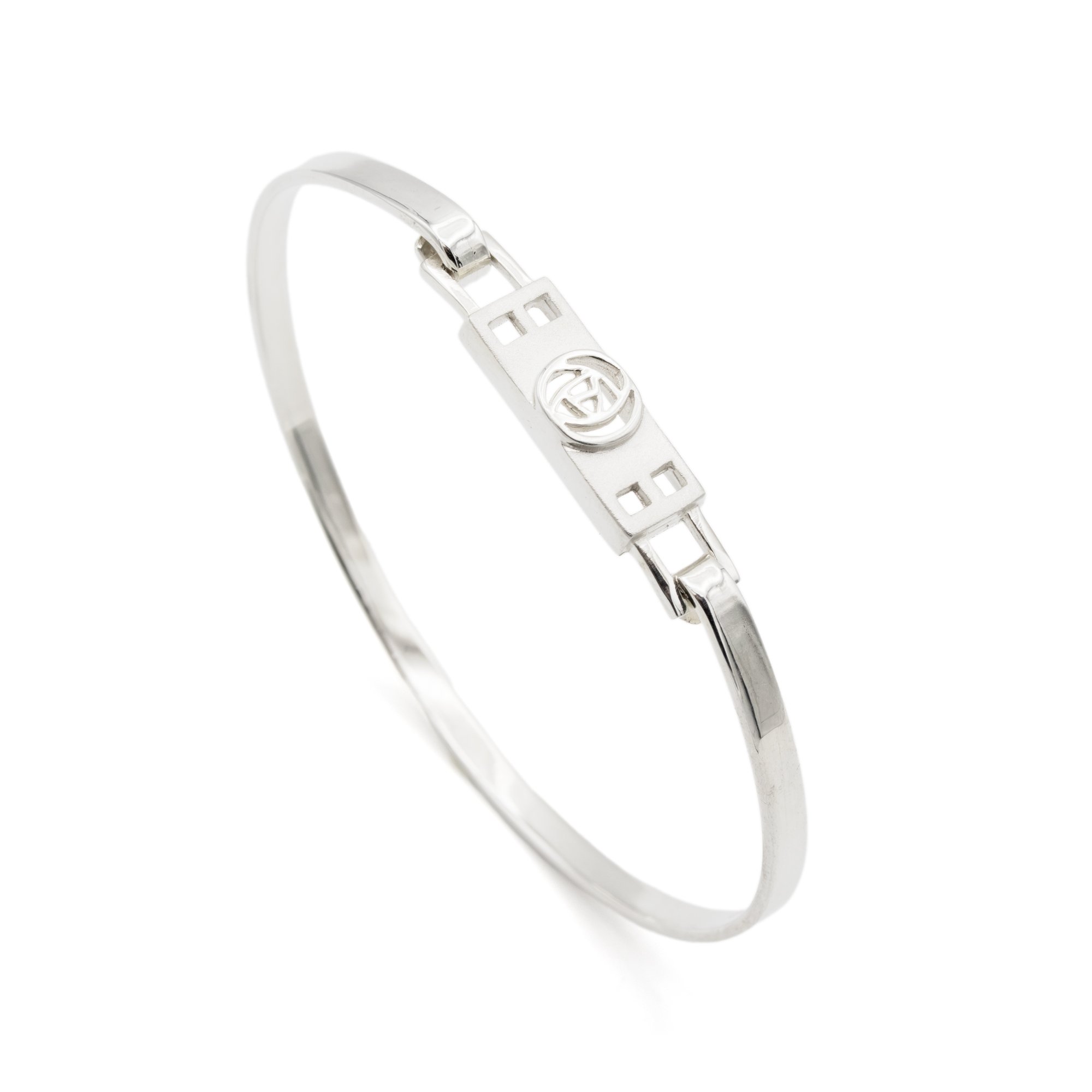 Kit Heath Silver Rose Panel Hook Bangle KH98.jpg