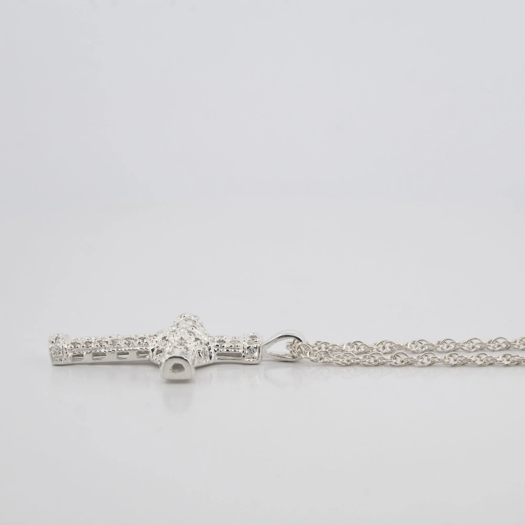 Sterling Silver Gem-Set Cross Necklace.jpg