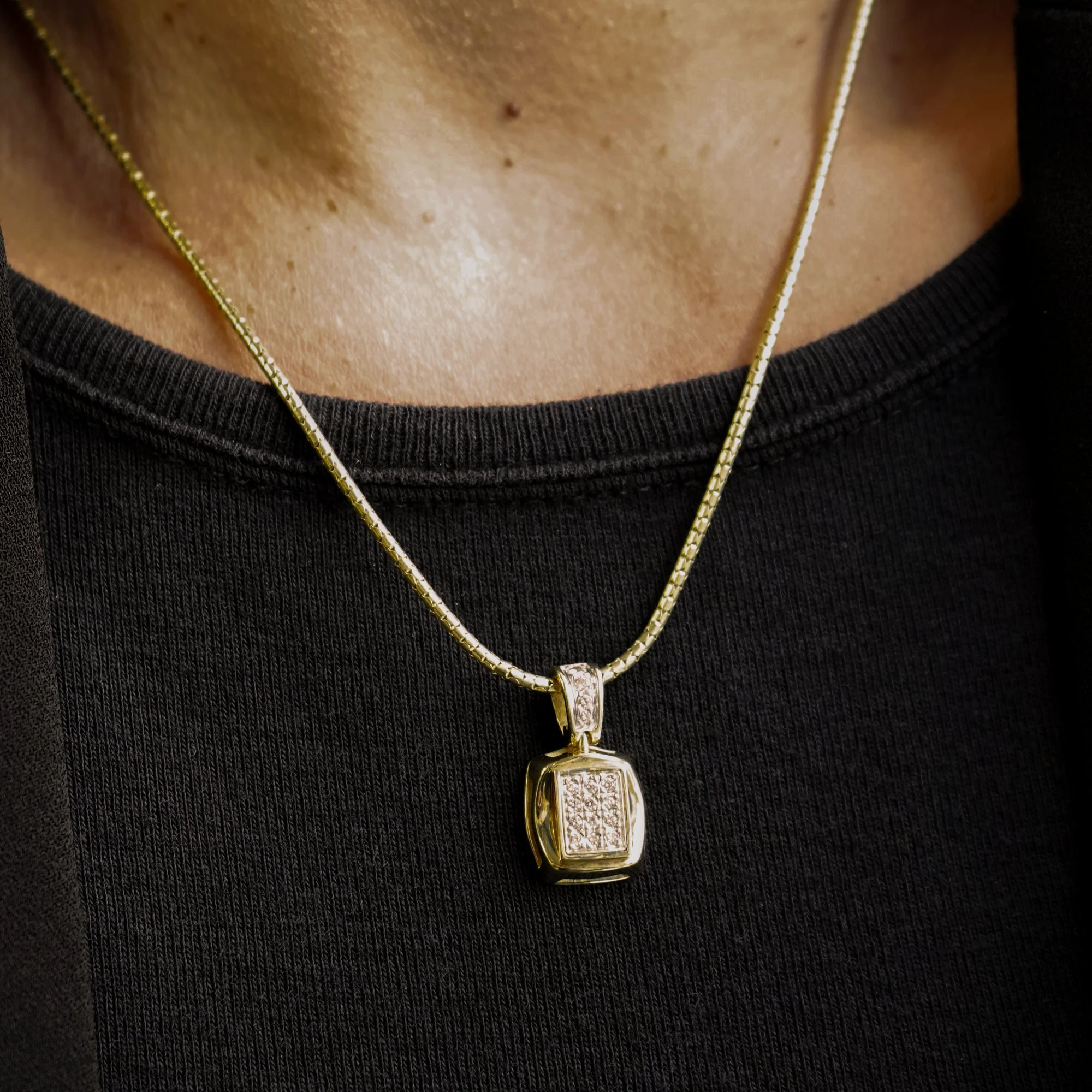 9K Yellow Gold Diamond Cushion Pendant.jpg