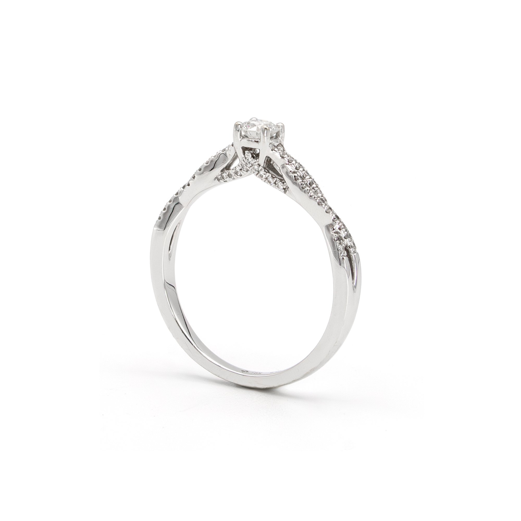 Ernest Jones 18K White Gold 0.40ct Twisted Diamond Ring.jpg