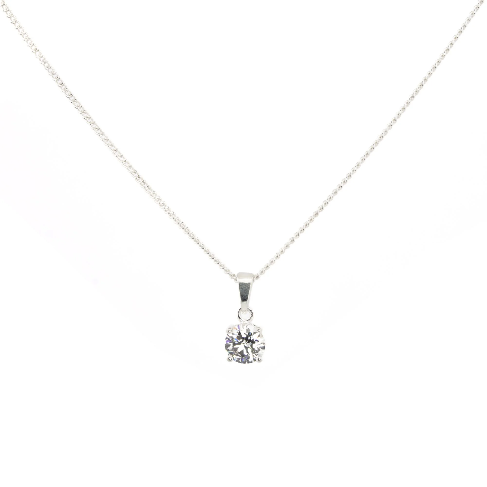 Solitaire Pendant Necklace in Sterling Silver.jpg