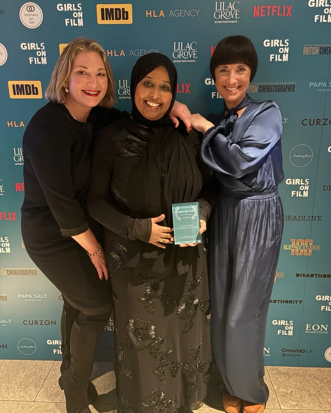 Exhilarating night with a magnificent collective of Women at the &lsquo;Girls on Film Awards&rsquo; and over the moon for our brilliant client Idil Ahmed for winning the award for Best Female Friendship on Screen along with Posy Sterling for the amaz