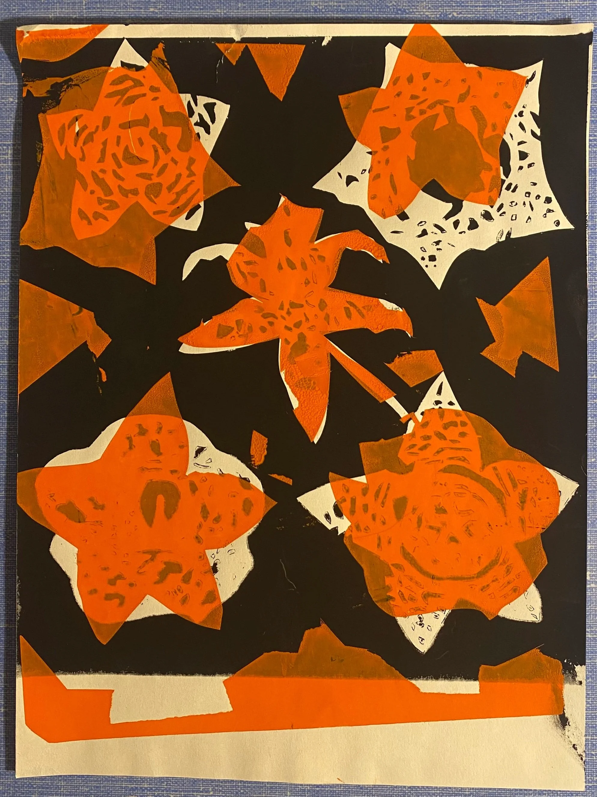 Two-layer screen print on paper. 30 x 22 cm. 