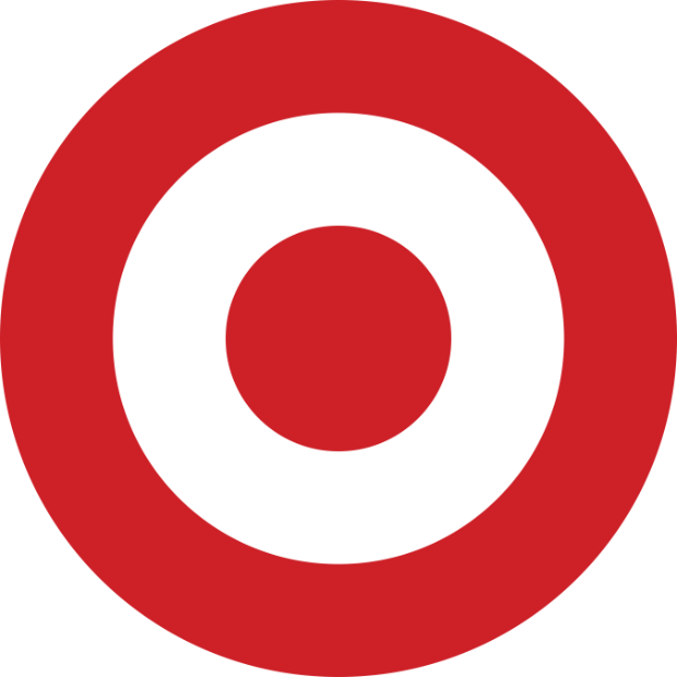 Target logo with red and black concentric circles.