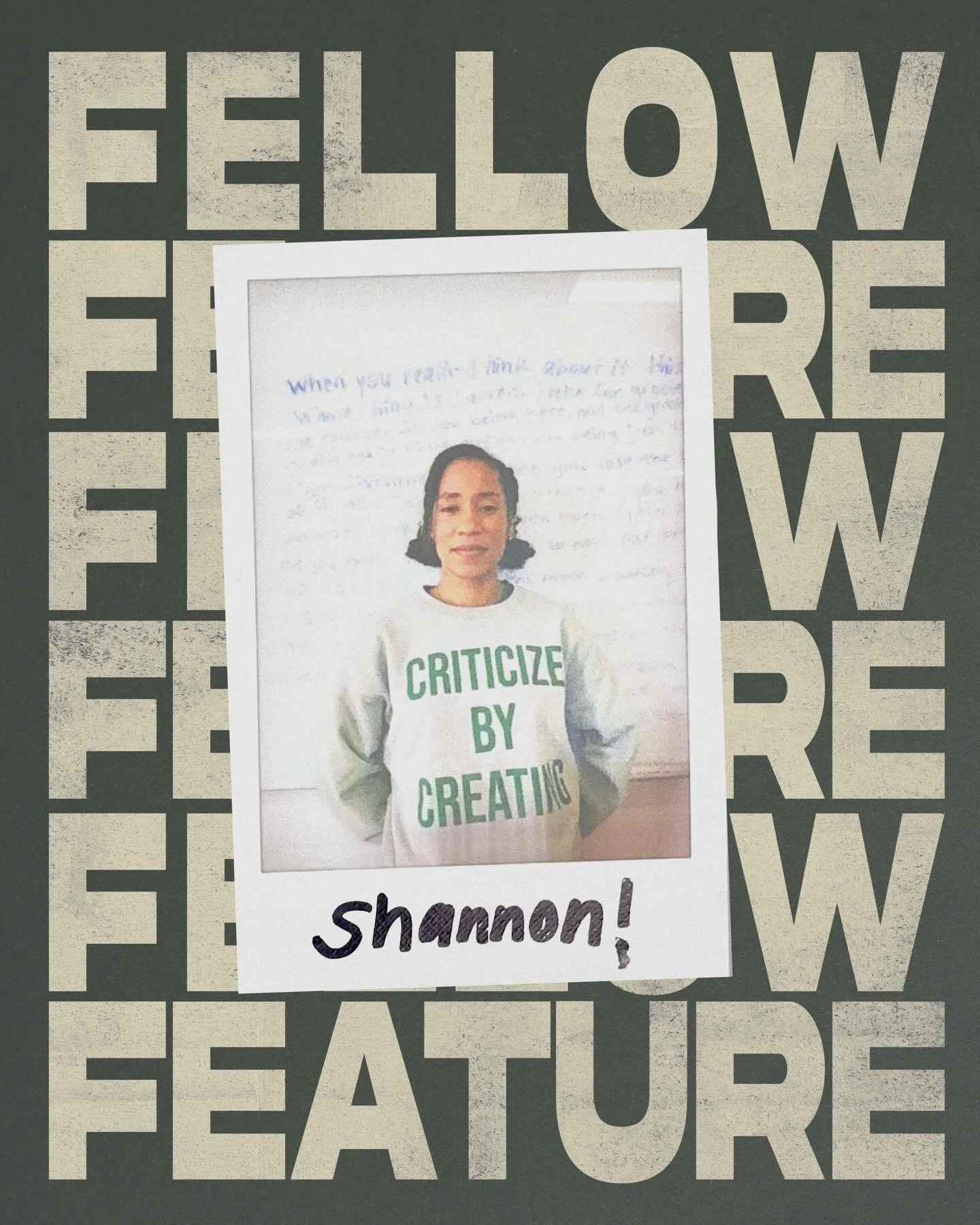 FELLOW FEATURE 🔥✨

We&rsquo;re kicking off our new series with a feature of @shannonxvi! Shannon is our Youth Fellow and is a writer, poet, and word artist. Over the course of her fellowship, she has applied her gifting to ministry in numerous ways,
